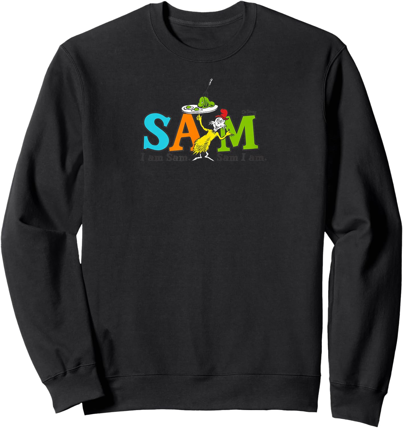Dr. Seuss Green Eggs and Ham SAM Sweatshirt - Sweatshirt | Black