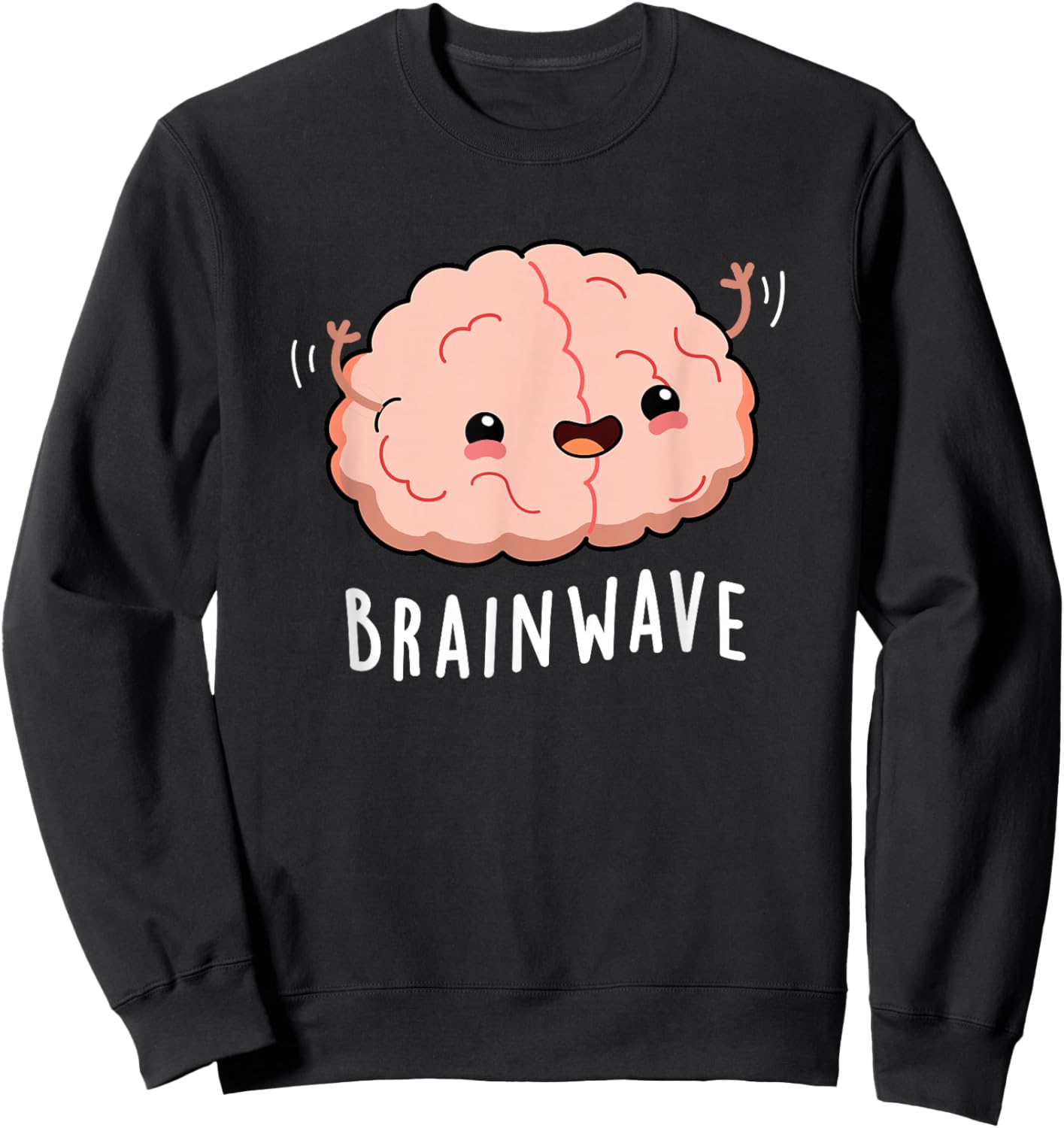 Brain Wave Funny Anatomy Pun Sweatshirt - Sweatshirt | Black