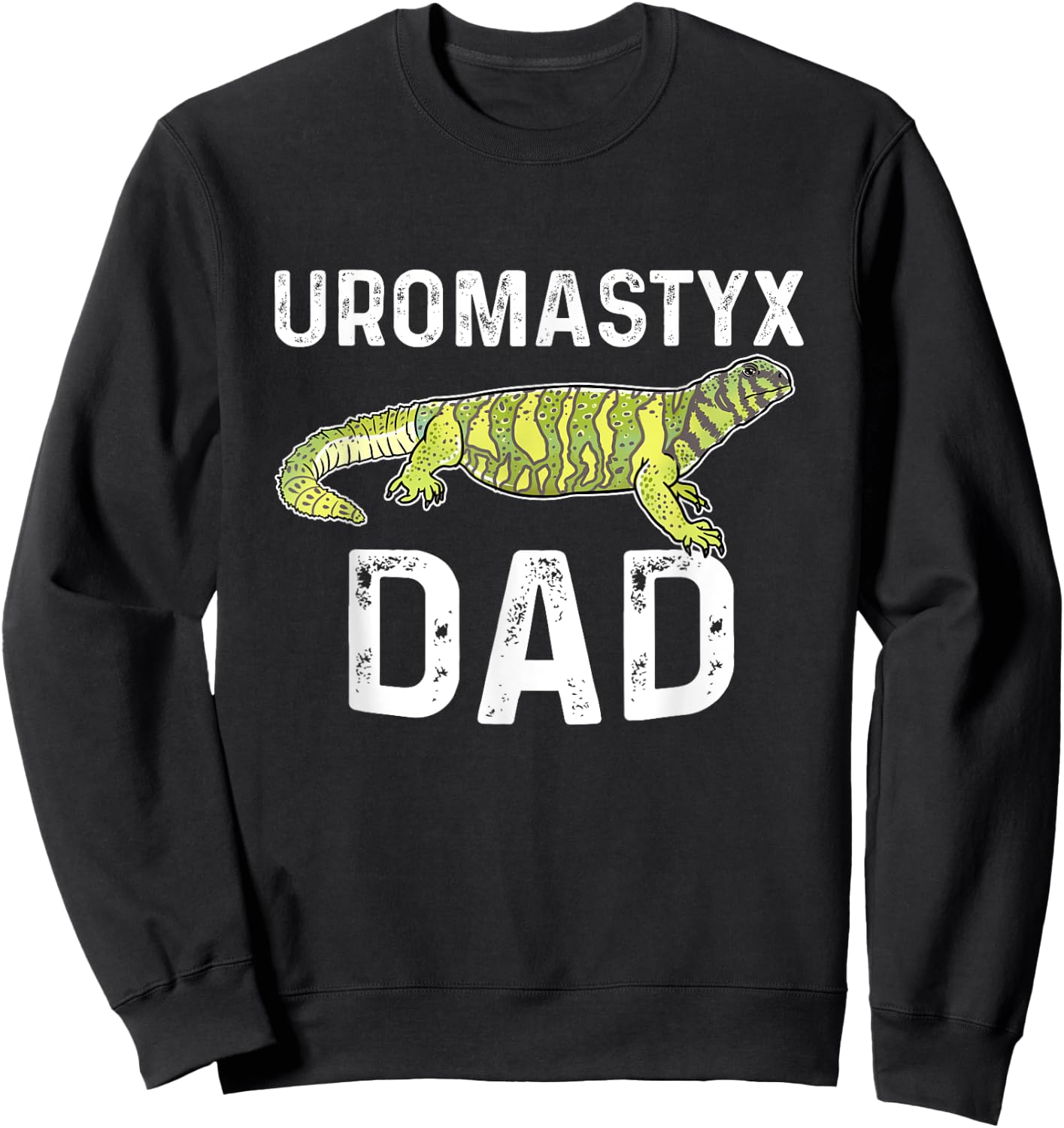 Funny Uromastyx Dad Gift Agamid Lizard Pet Reptile Mastigure Sweatshirt - Sweatshirt | Black