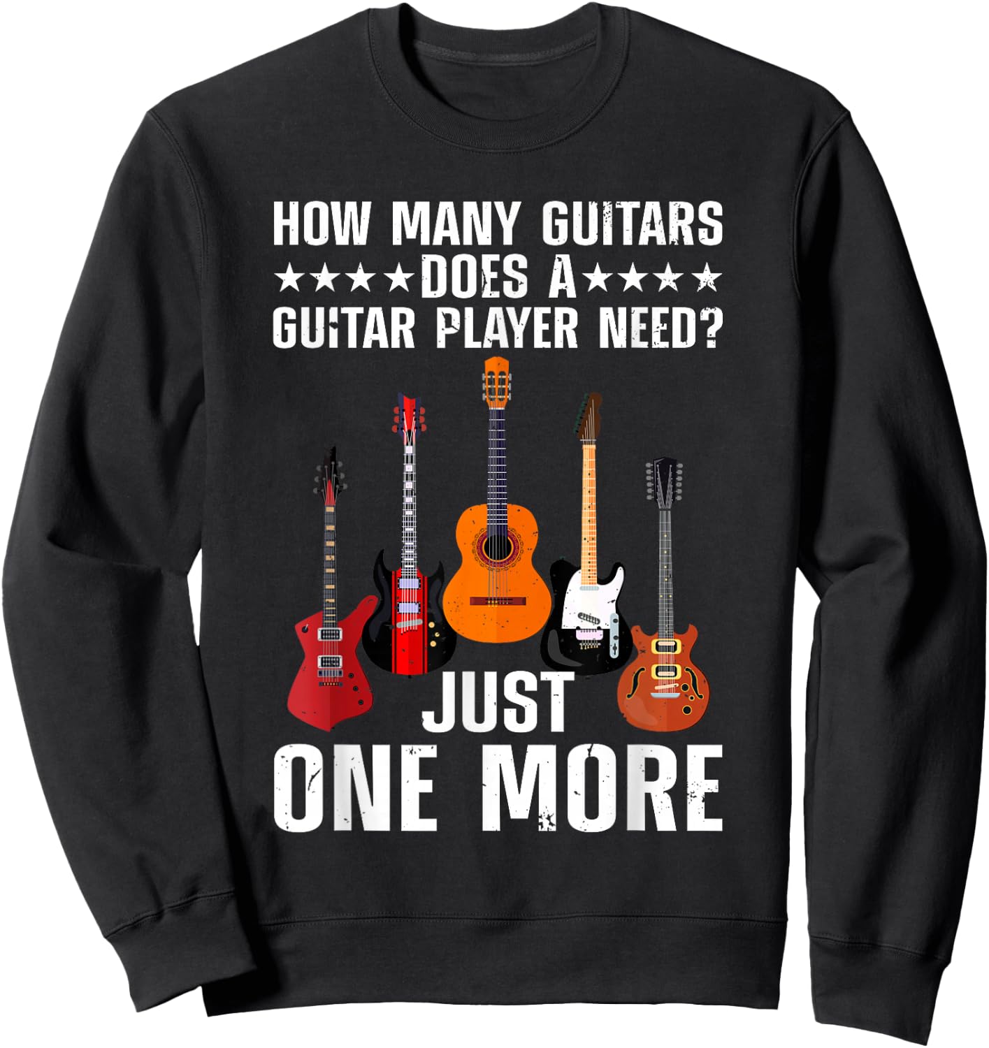 Funny Guitar Player Art Women Guitarist Guitar Lover Sweatshirt - Sweatshirt | Black