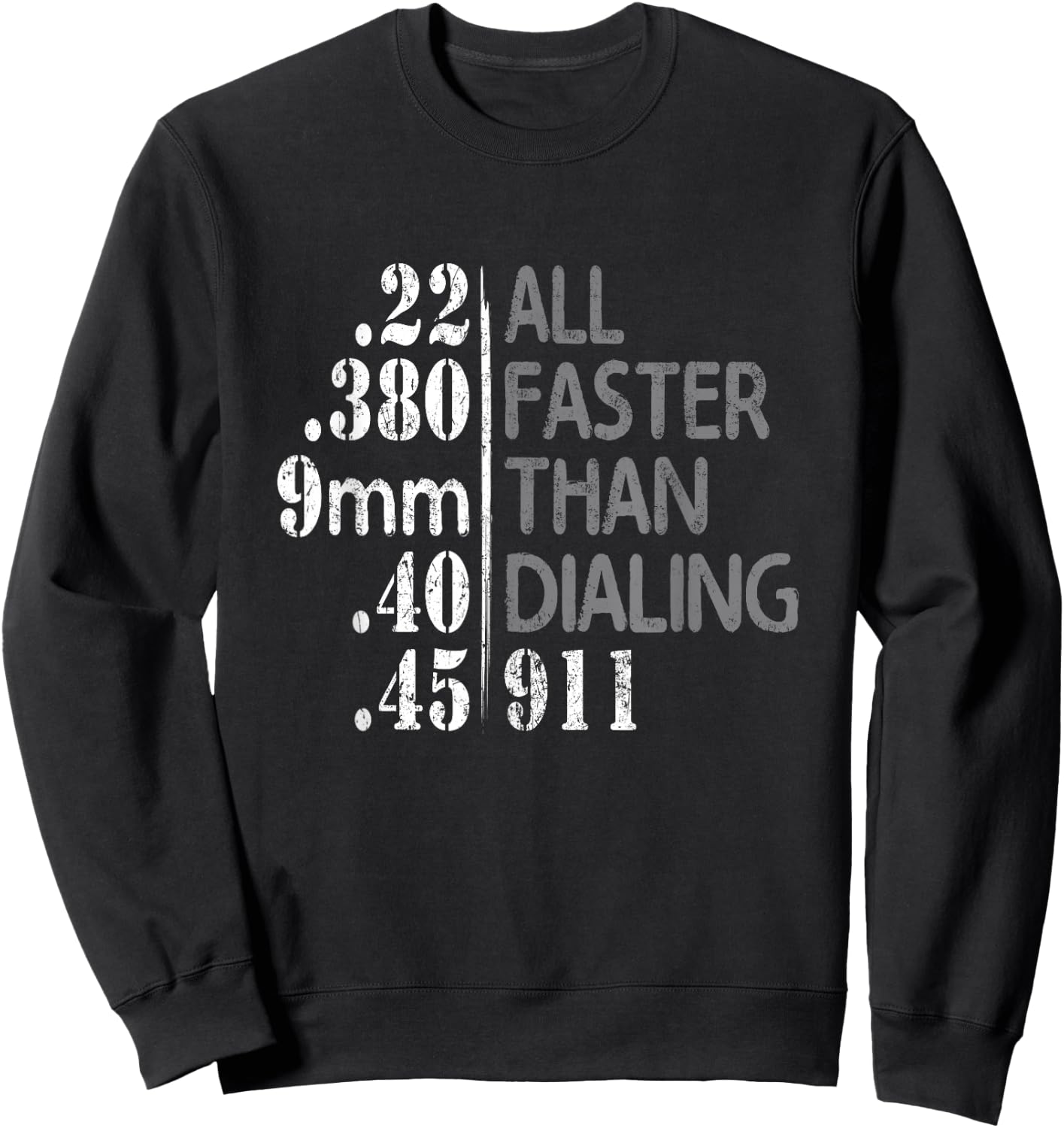Shooter Cannon Rifle Bullet All faster than dialing 911 Sweatshirt - Sweatshirt | Black