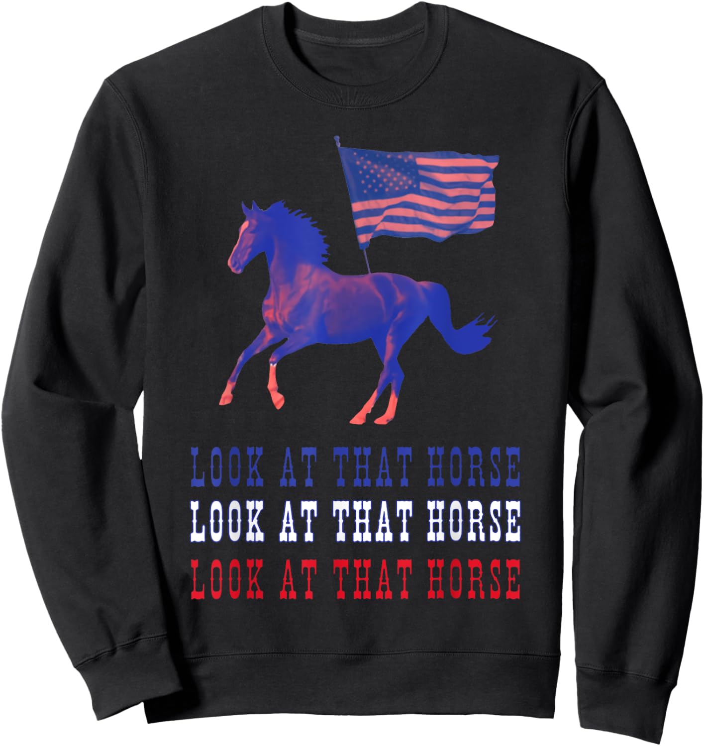 Look At That Horse Sweatshirt - Sweatshirt | Black