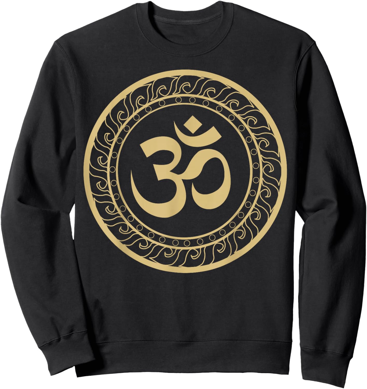 Om Ohm Aum Symbol Spiritual Yoga Sweatshirt - Sweatshirt | Black