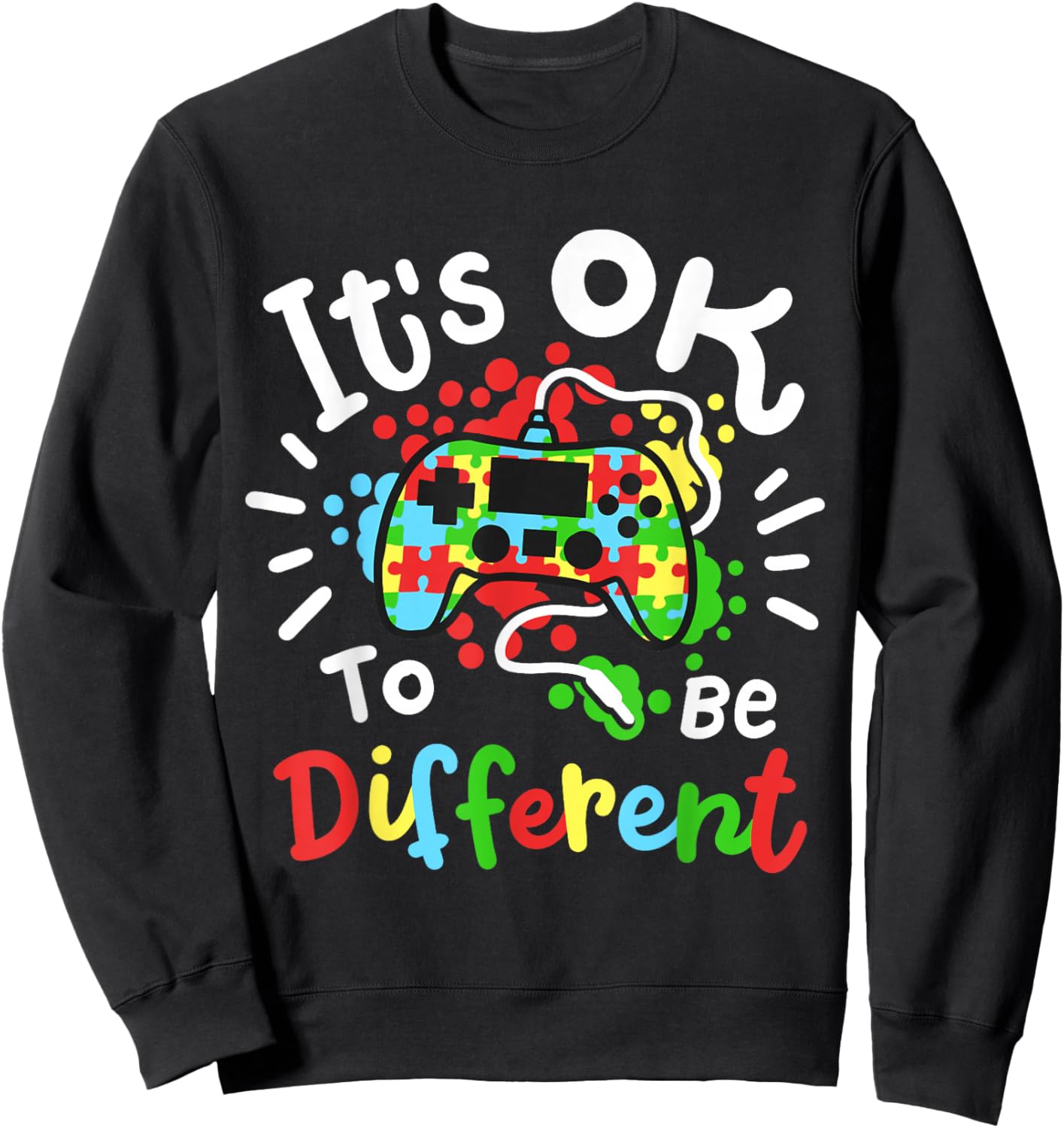 Autism Awareness Gamer Sweatshirt - Sweatshirt | Black
