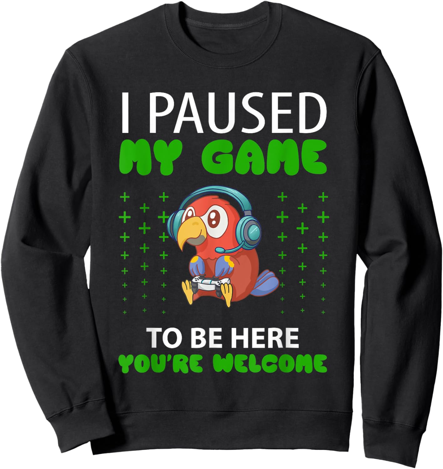 Owl Gamer Video Game Gaming Sweatshirt - Sweatshirt | Black