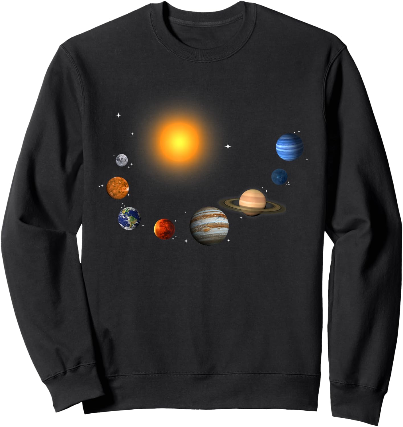 Our Solar System, Science Education,T Shirt Men, Women, Kids Sweatshirt - Sweatshirt | Black
