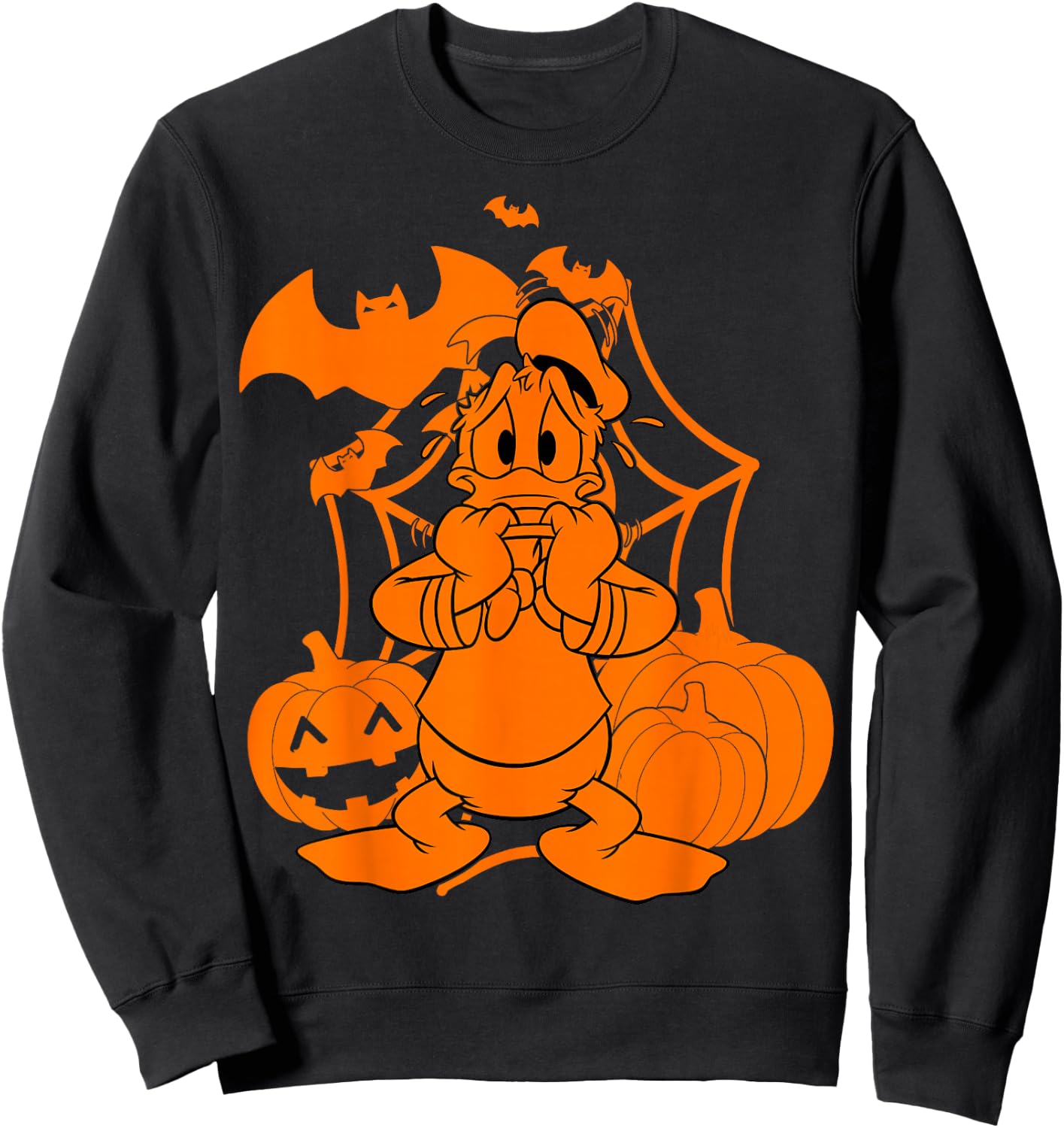 Disney Mickey & Friends Halloween Donald Duck Pumpkins Sweatshirt - Sweatshirt | Black