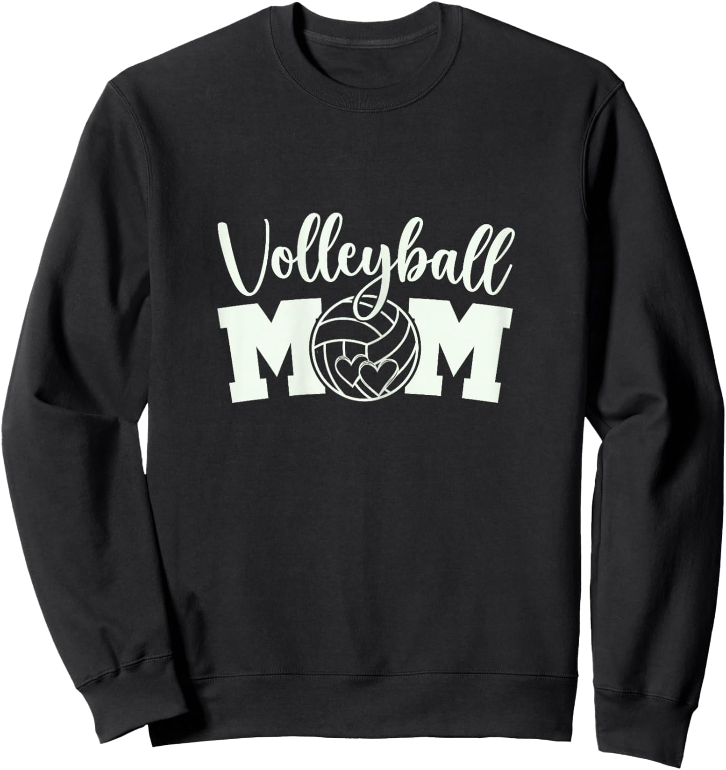 Volleyball Mom Cute Mom Life Volleyball Practice Cheer Mom Sweatshirt - Sweatshirt | Black