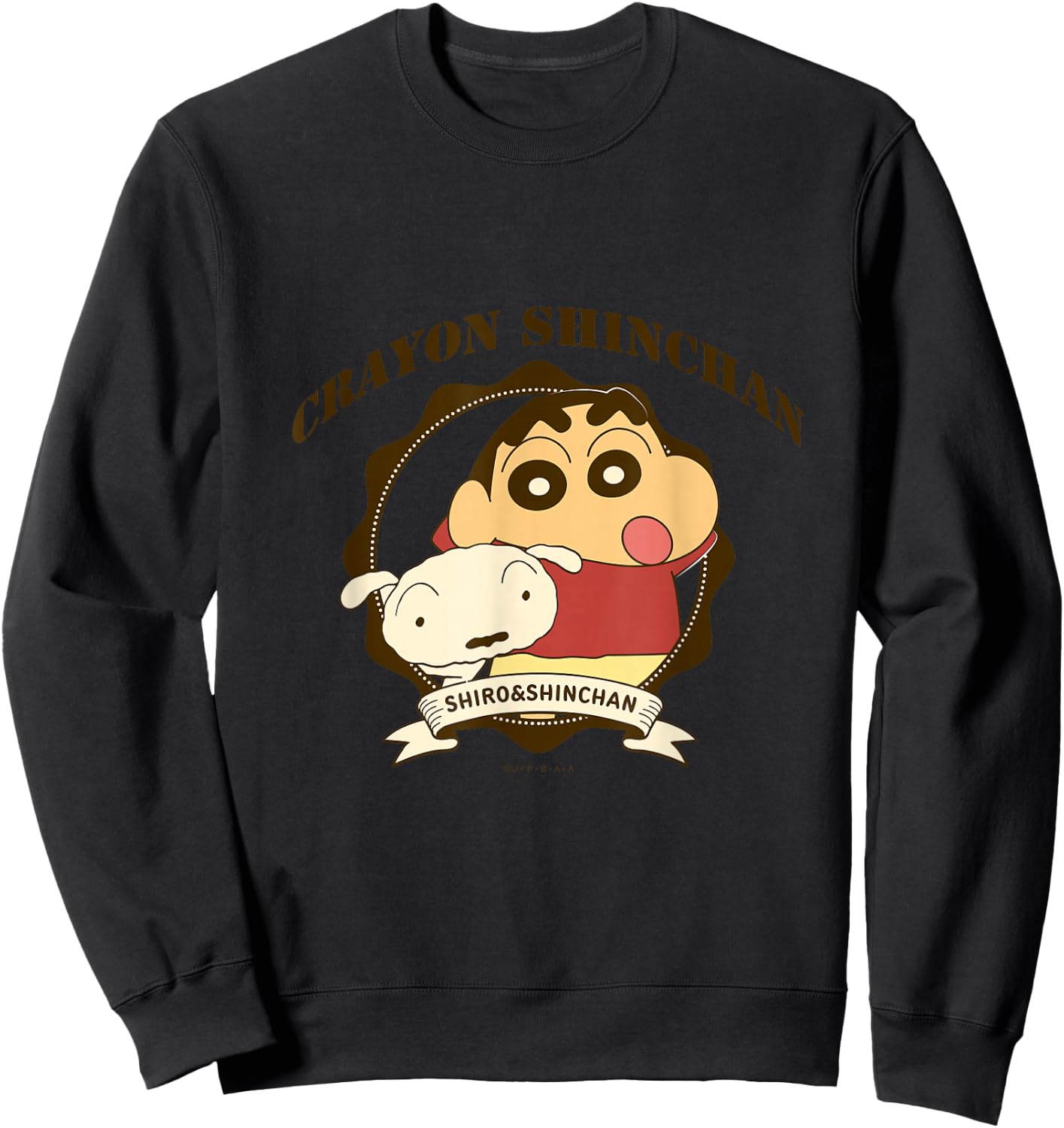 Crayon Shin-chan College Logo style Sweatshirt - Sweatshirt | Black