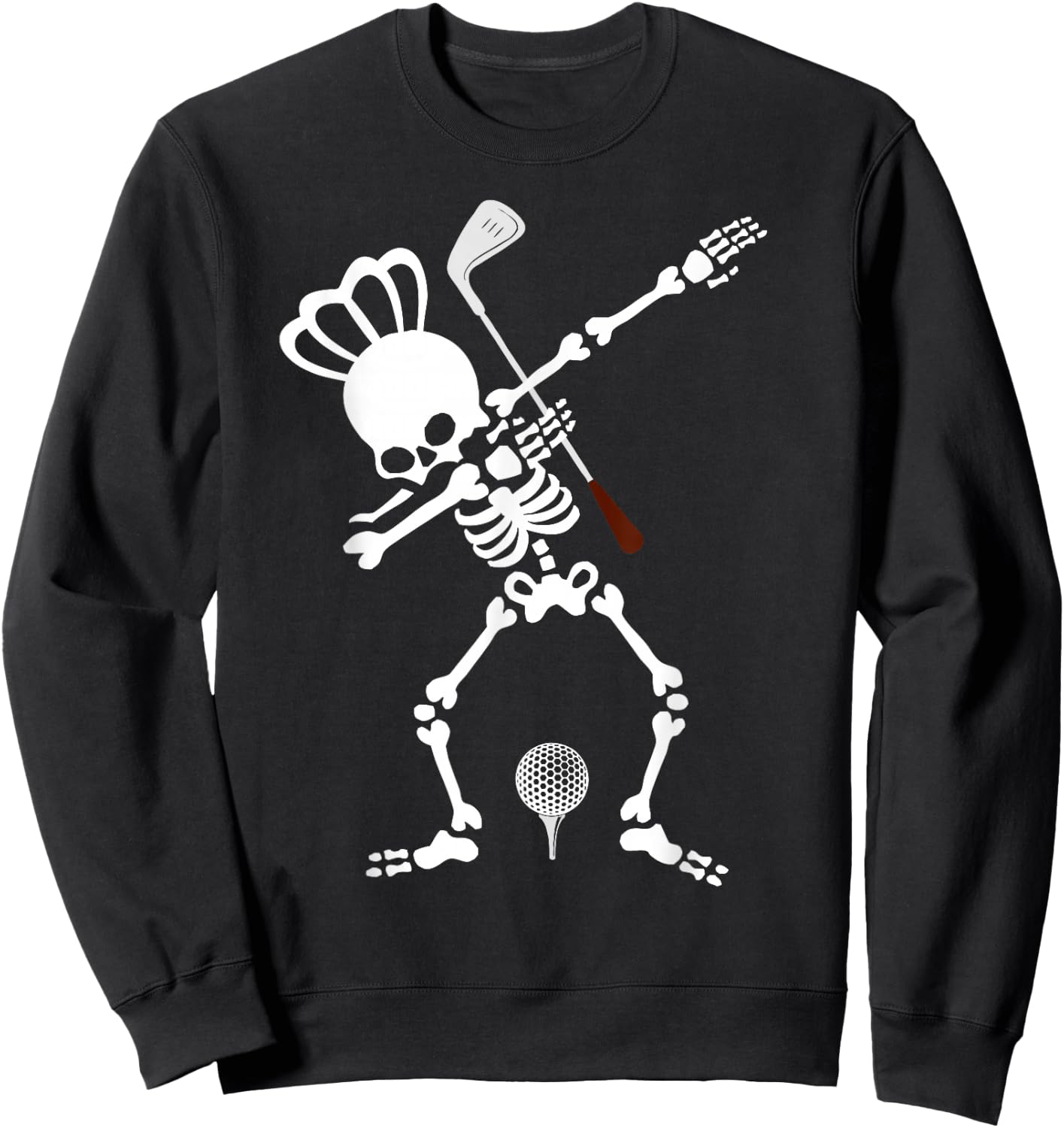 Queen Skeleton Dabbing Golf Sweatshirt - Sweatshirt | Black