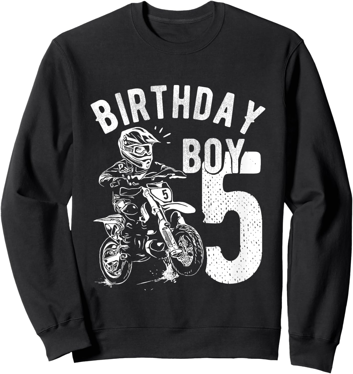 Kids 5 years old kid - Birthday boy - Dirt bike - Motorcycle Sweatshirt - Sweatshirt | Black