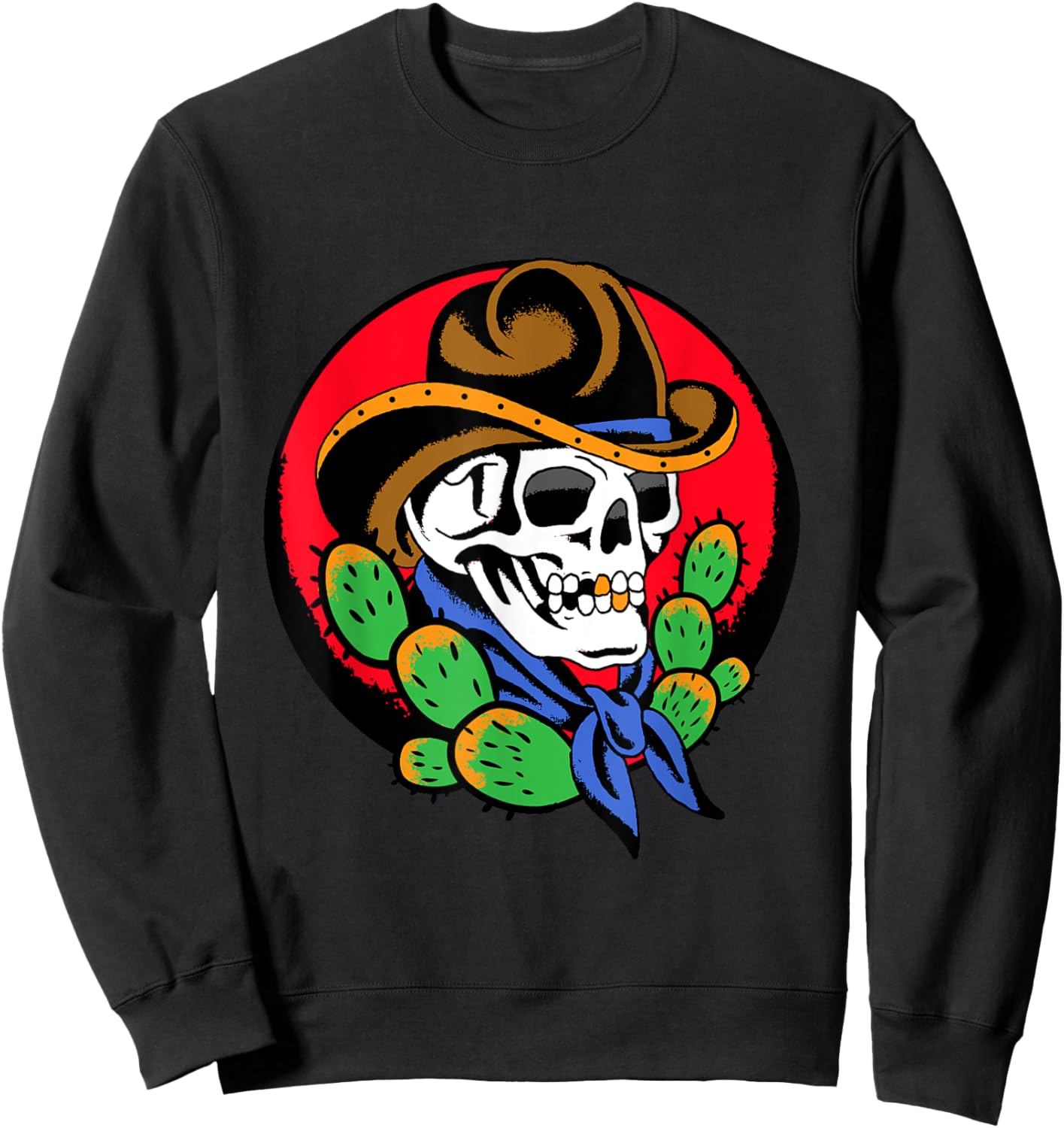 Cowboy Skull Western Traditional Tattoo Artist Tattooist Alt Sweatshirt - Sweatshirt | Black