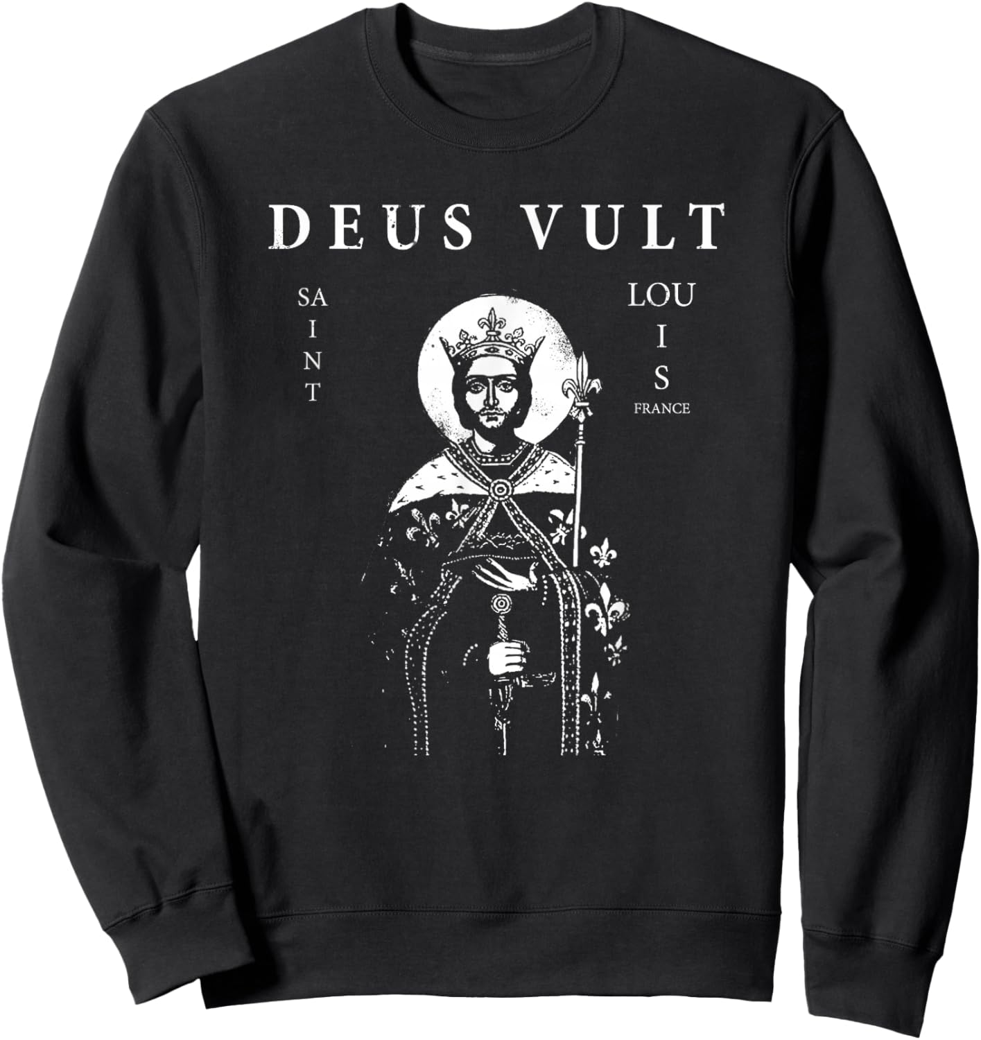 St. Louis IX "Deus Vult" Sweatshirt - Sweatshirt | Black