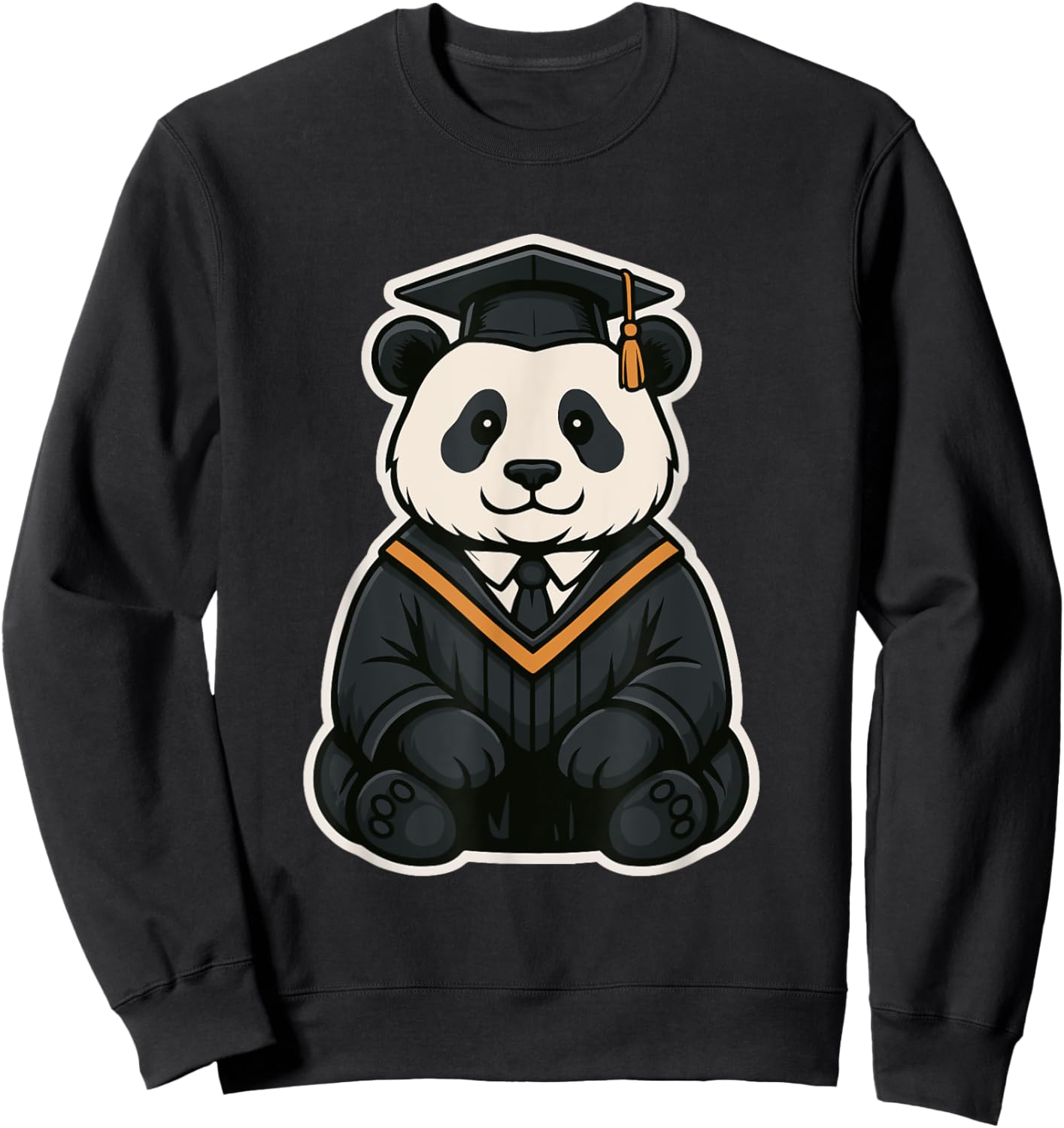 Cute Panda Graduation Shirt - Funny Graduate Gift Sweatshirt - Sweatshirt | Black
