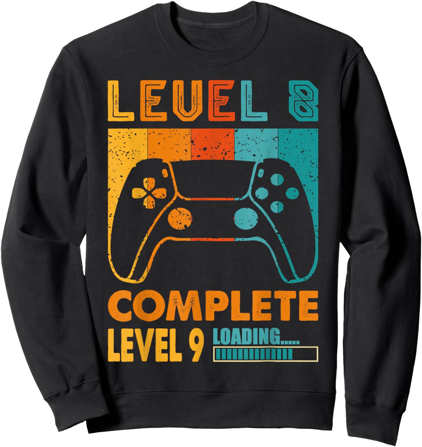 Level 8 Complete Level 9 Loading 8th Wedding Anniversary Sweatshirt - Sweatshirt | Black