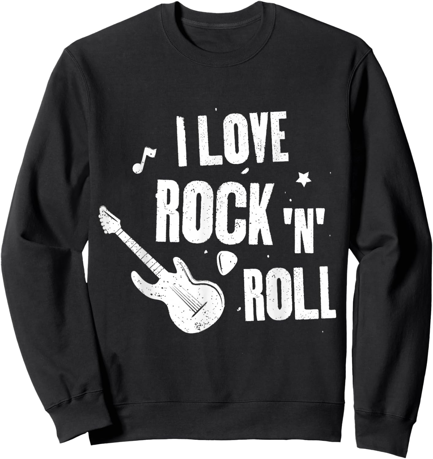 I Love Rock and roll Sweatshirt - Sweatshirt | Black
