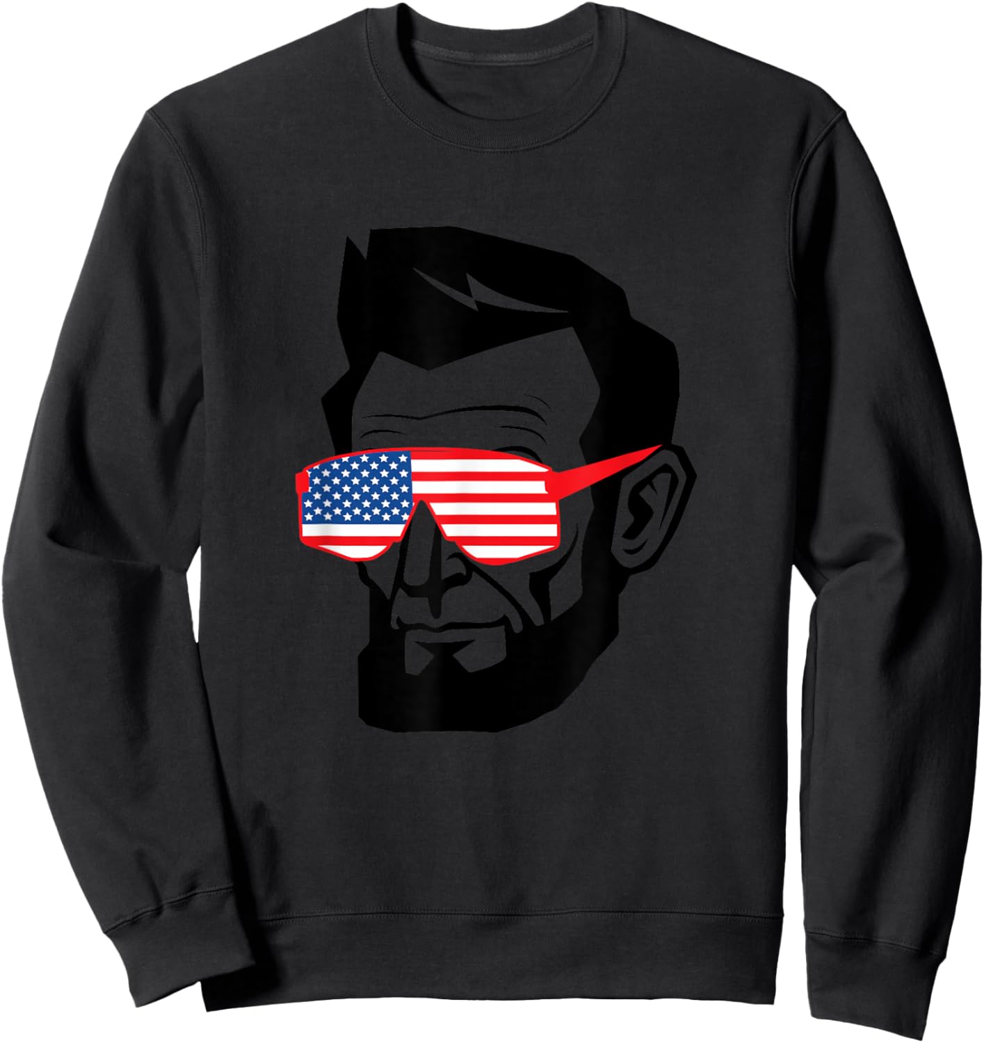 Funny Abraham Abe Lincoln Shirt July 4th Funny Men's Boys Sweatshirt - Sweatshirt | Black