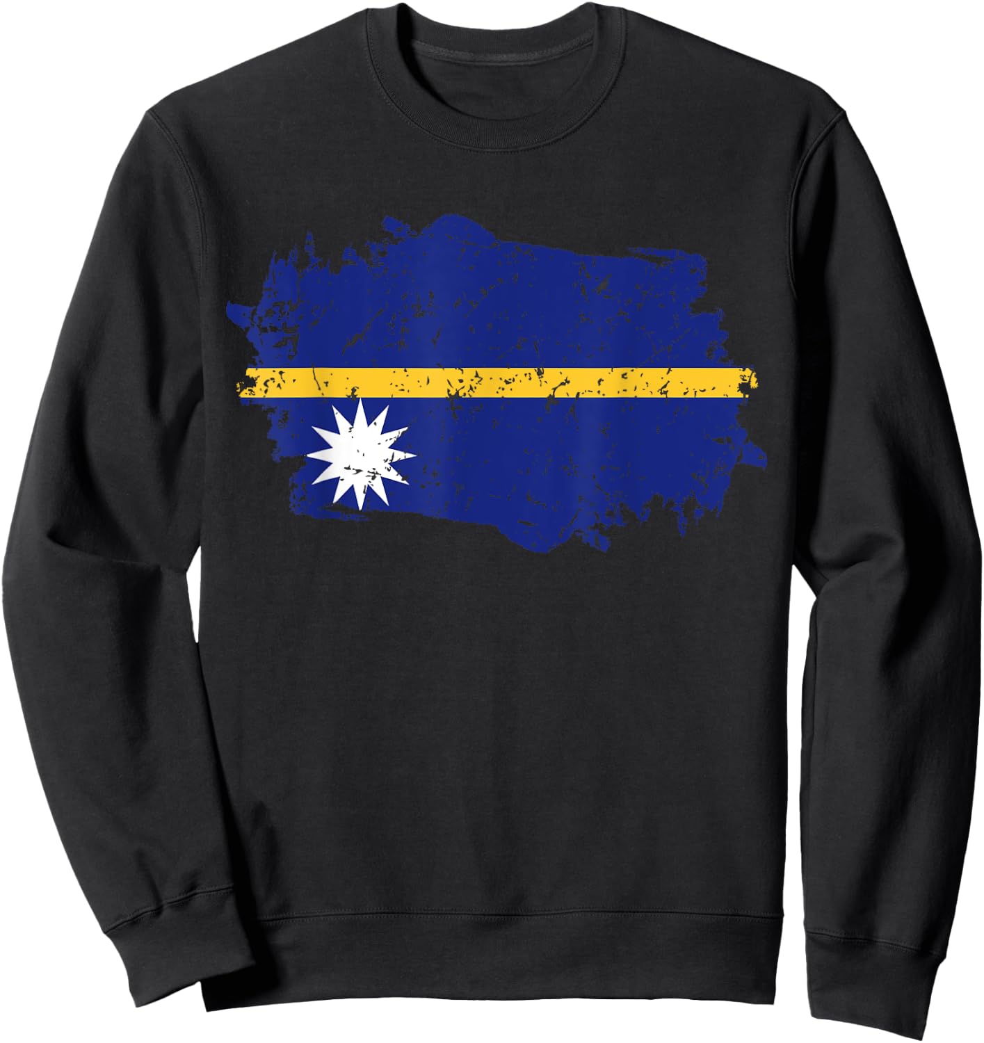 Nauru Flag Design Grunge Country Flag Nauru Sweatshirt - Sweatshirt | Black