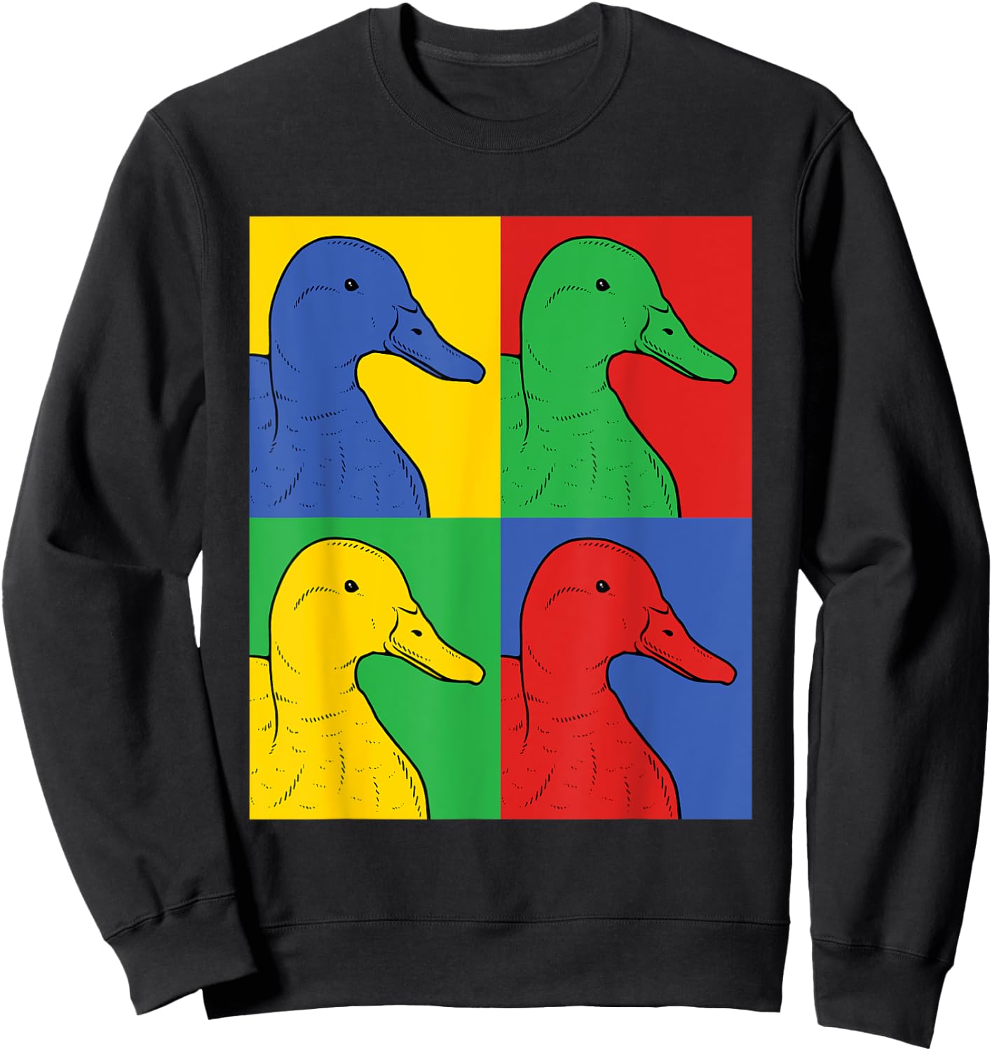 Mallard Pop Art - Retro Duck Sweatshirt - Sweatshirt | Black