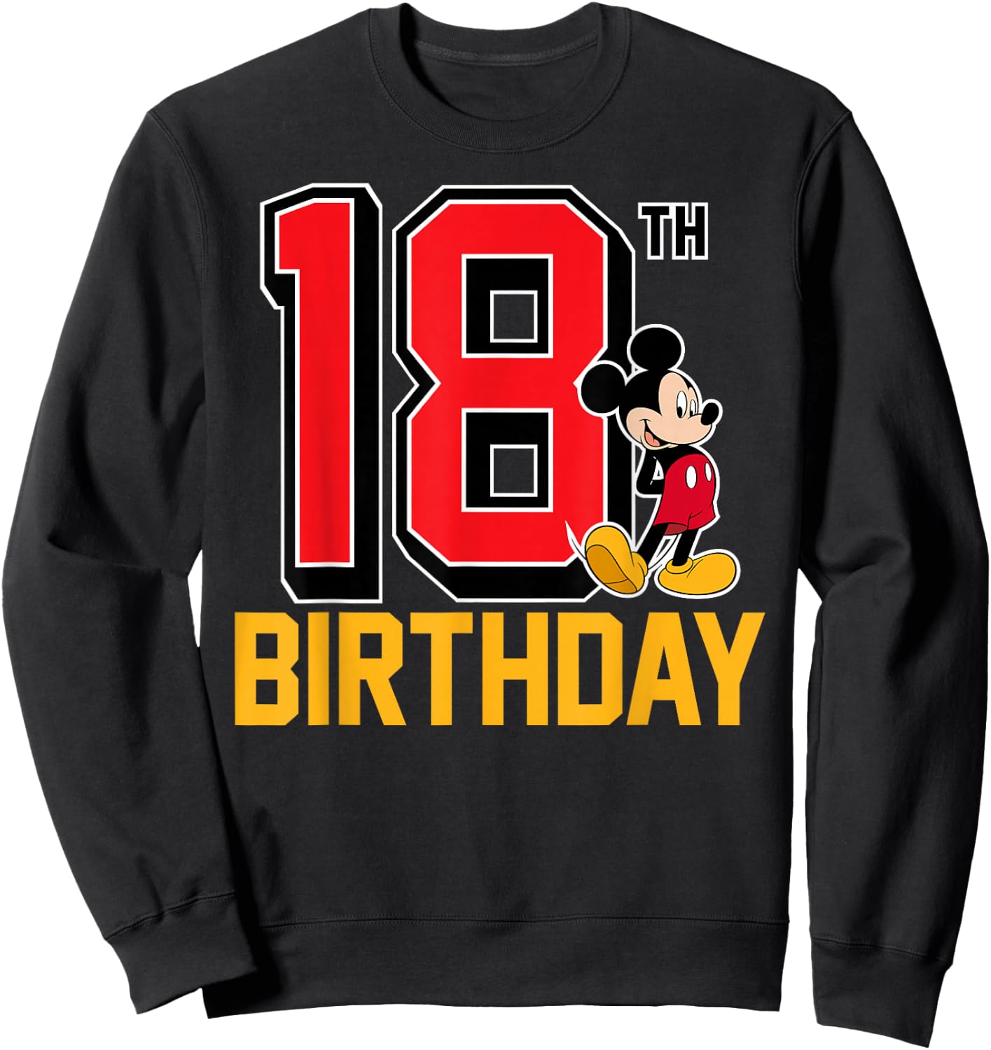 Disney - Mickey Mouse 18th Birthday Sweatshirt - Sweatshirt | Black