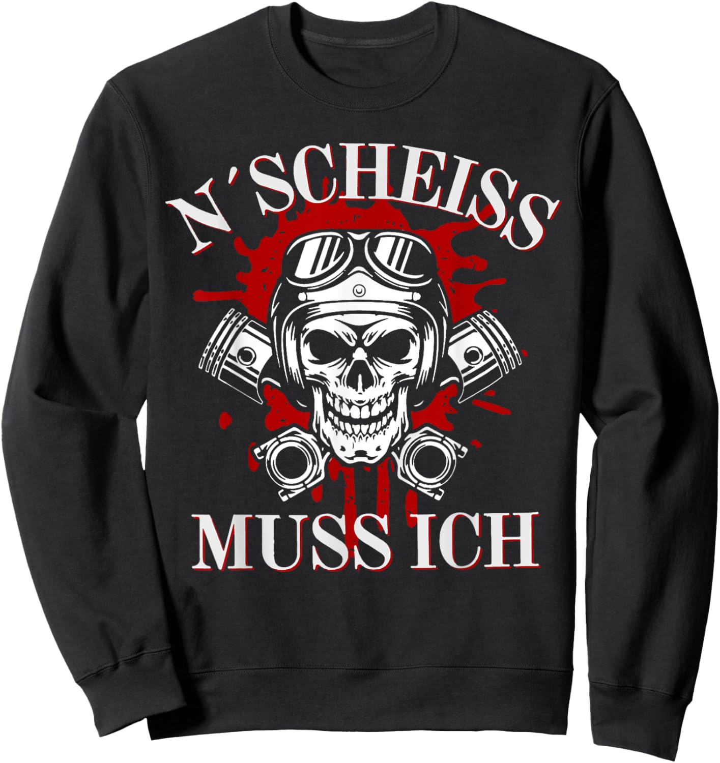 N´Scheiß muss ich Sweatshirt - Sweatshirt | Black