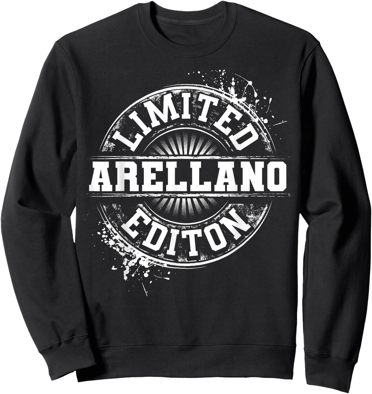 ARELLANO Funny Surname Family Tree Birthday Reunion Gift Sweatshirt - Sweatshirt | Black