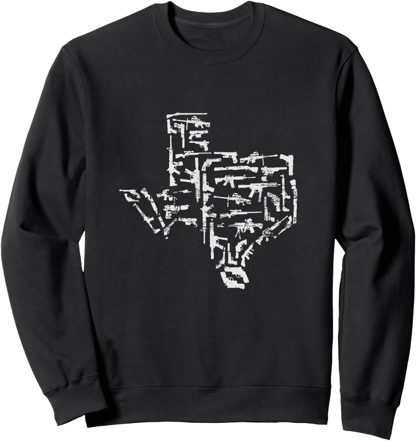 Patriotic Texan Guns USA Gift Texas Sweatshirt - Sweatshirt | Black