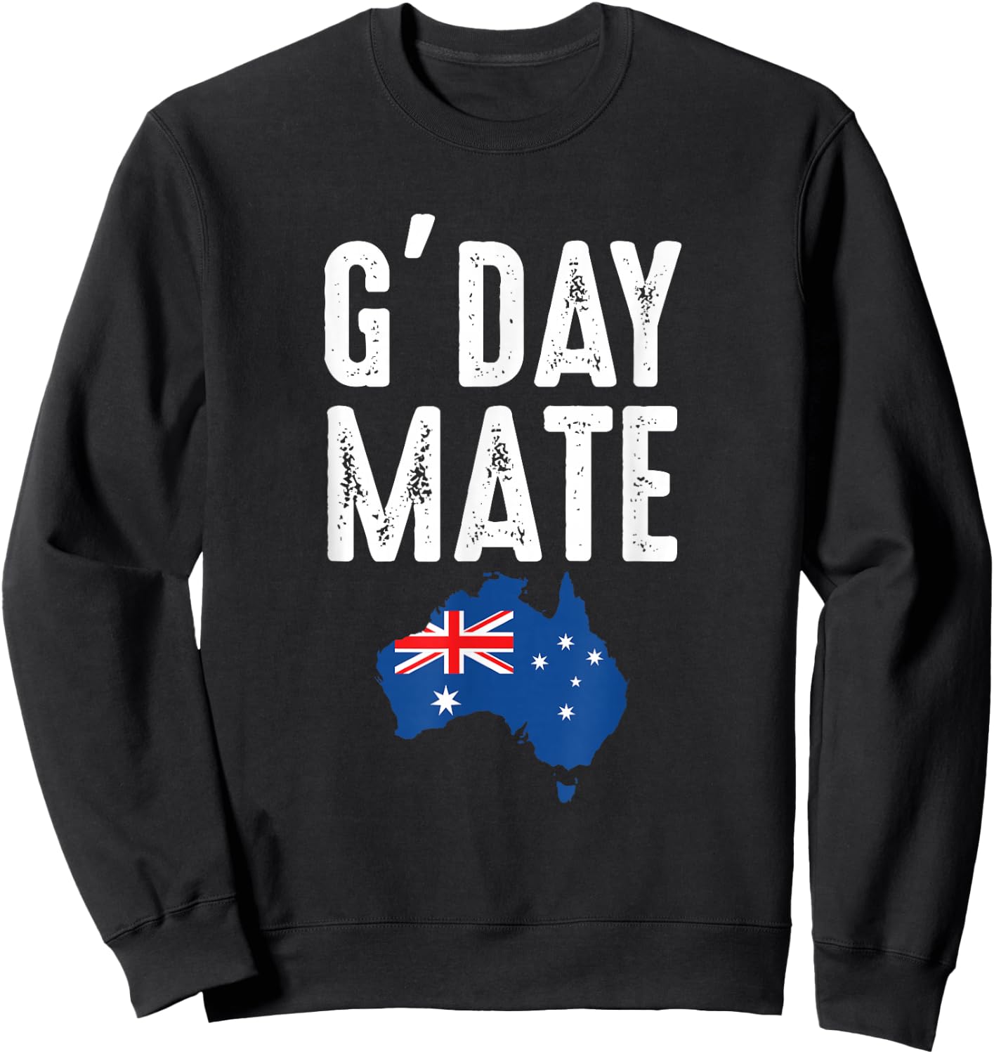 Proud Australian Aussie G'Day Mate Australia Sweatshirt - Sweatshirt | Black