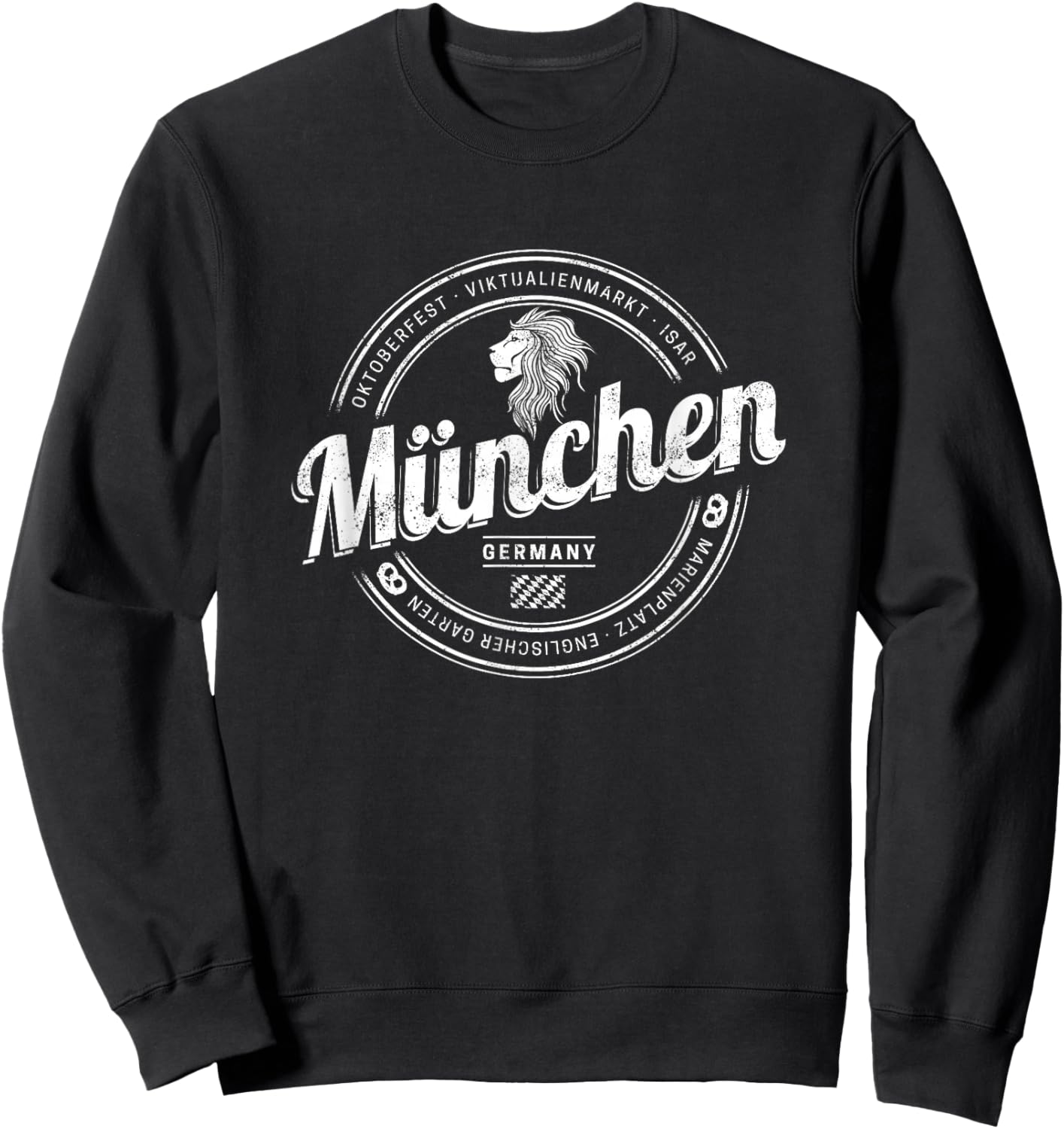Munich Bavaria Vintage Oktoberfest Germany City Souvenir Sweatshirt - Sweatshirt | Black