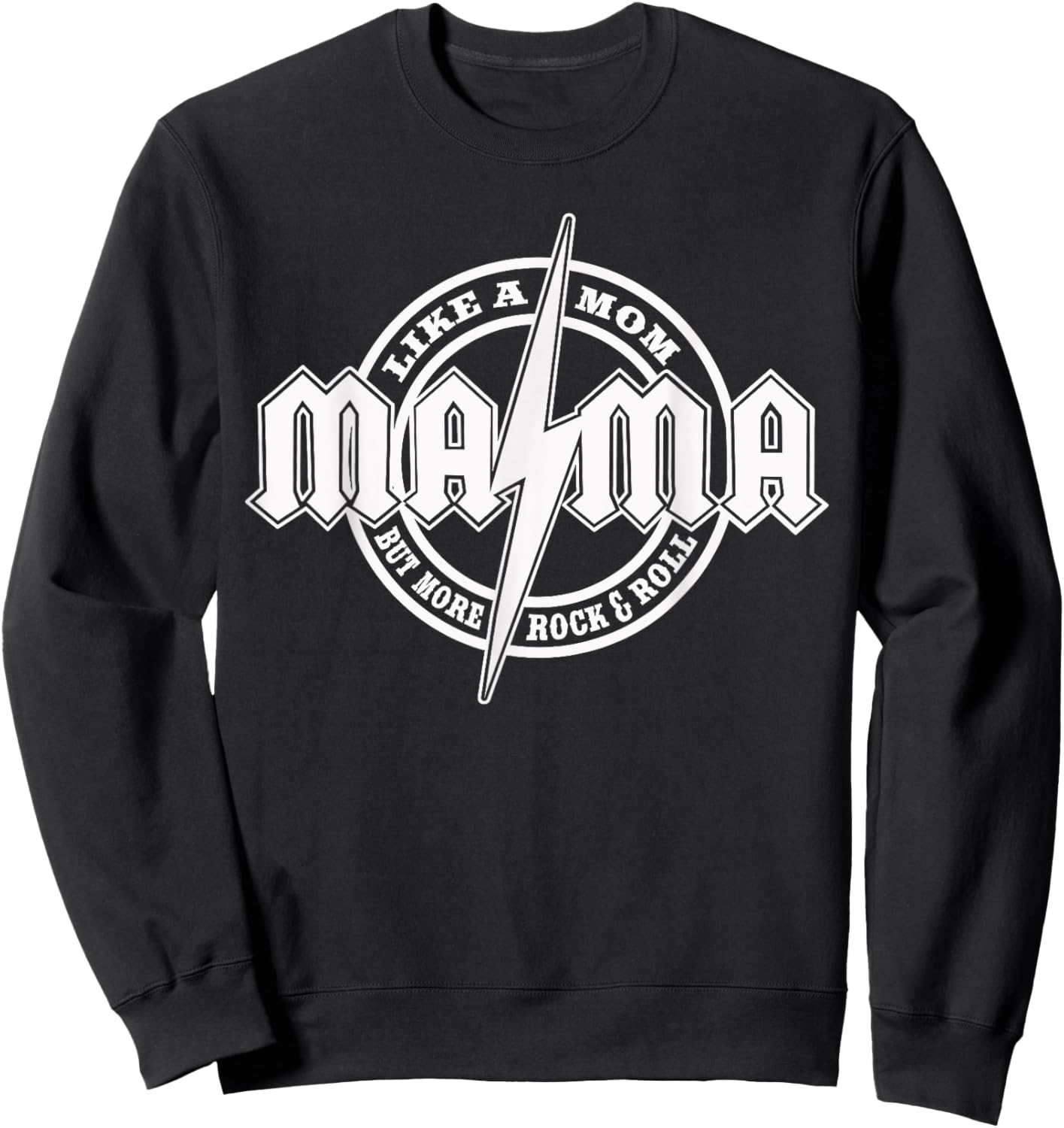Hard Rock Mama - Mama Lightning Bolt Sweatshirt - Sweatshirt | Black