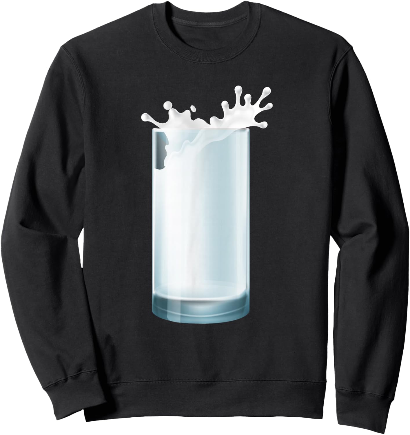 Glass of Milk Couple Matching Halloween Party DIY Costume Sweatshirt - Sweatshirt | Black