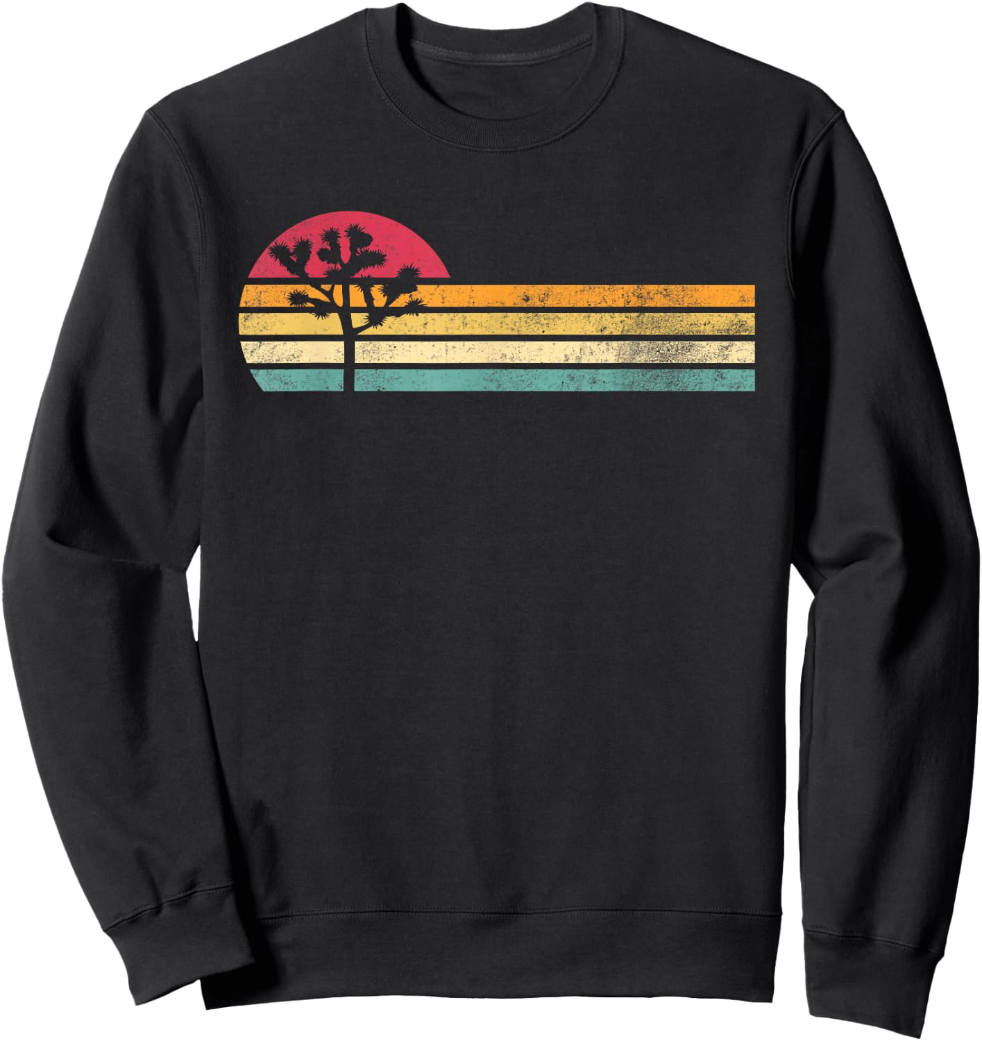 Retro Vintage Joshua Tree National Park Old School 80s Sweatshirt - Sweatshirt | Black