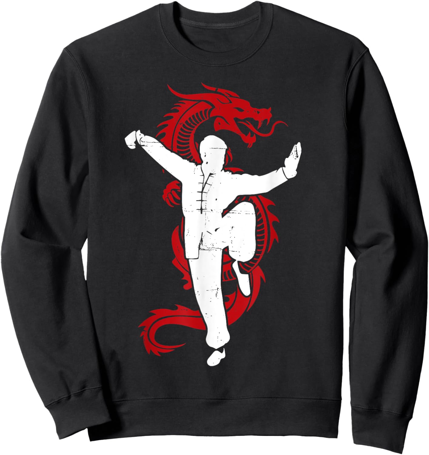 Kung Fu Combat Sports Chinese Martial Arts Kung Fu Sweatshirt - Sweatshirt | Black