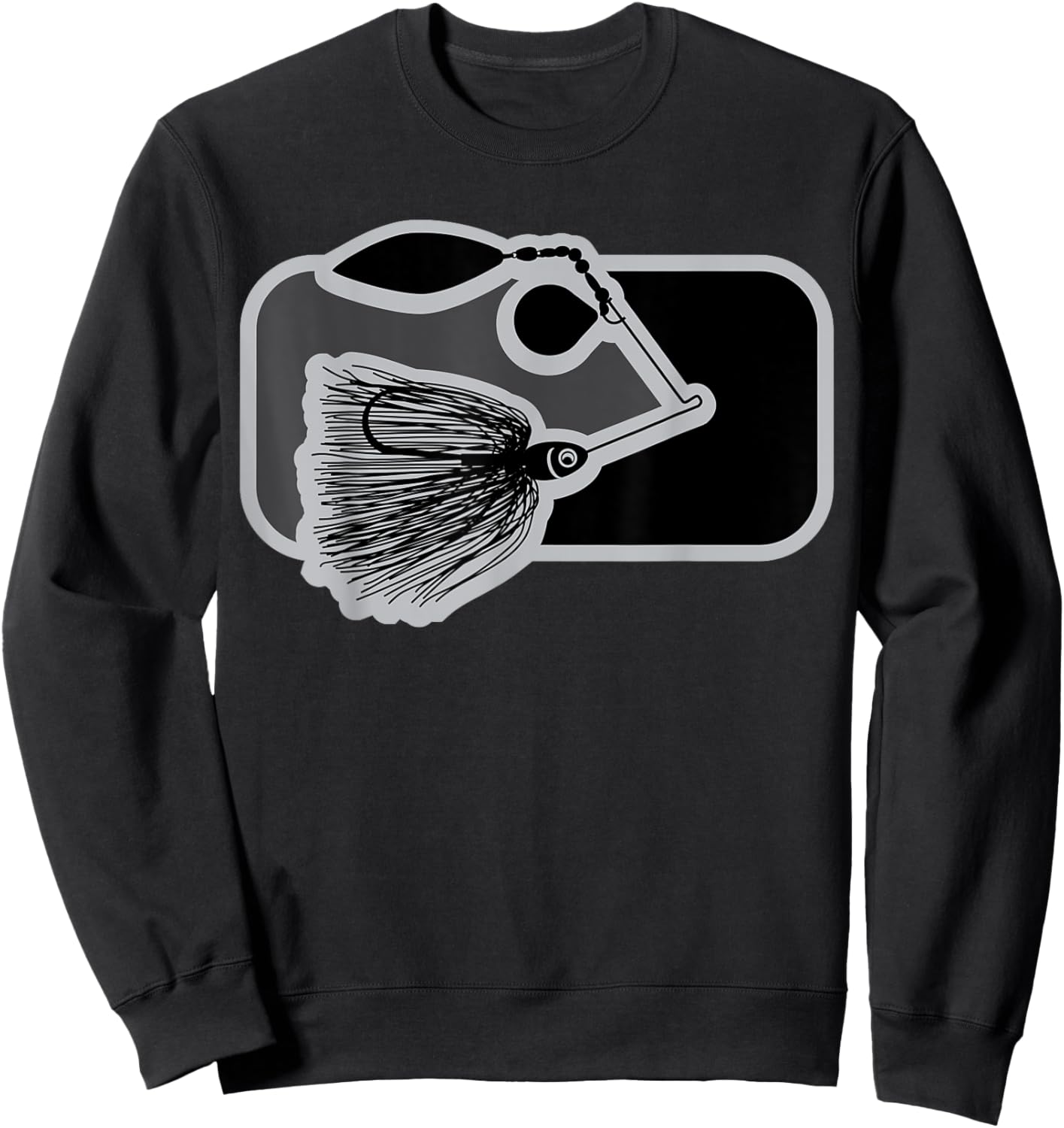 Spinnerbait, Bass Fishing, Fisherman, Fishing Lure Sweatshirt - Sweatshirt | Black