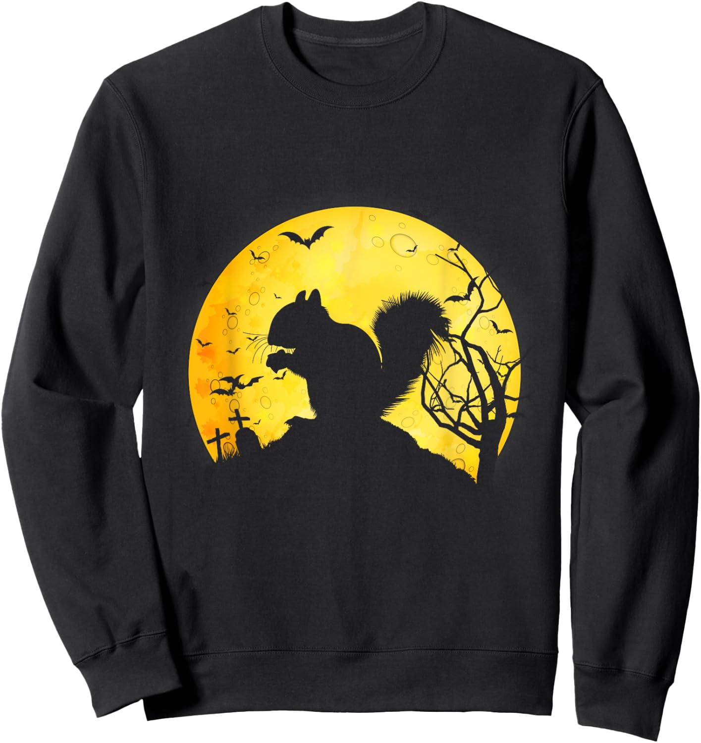 Halloween Animal Spooky Squirrel Sweatshirt - Sweatshirt | Black