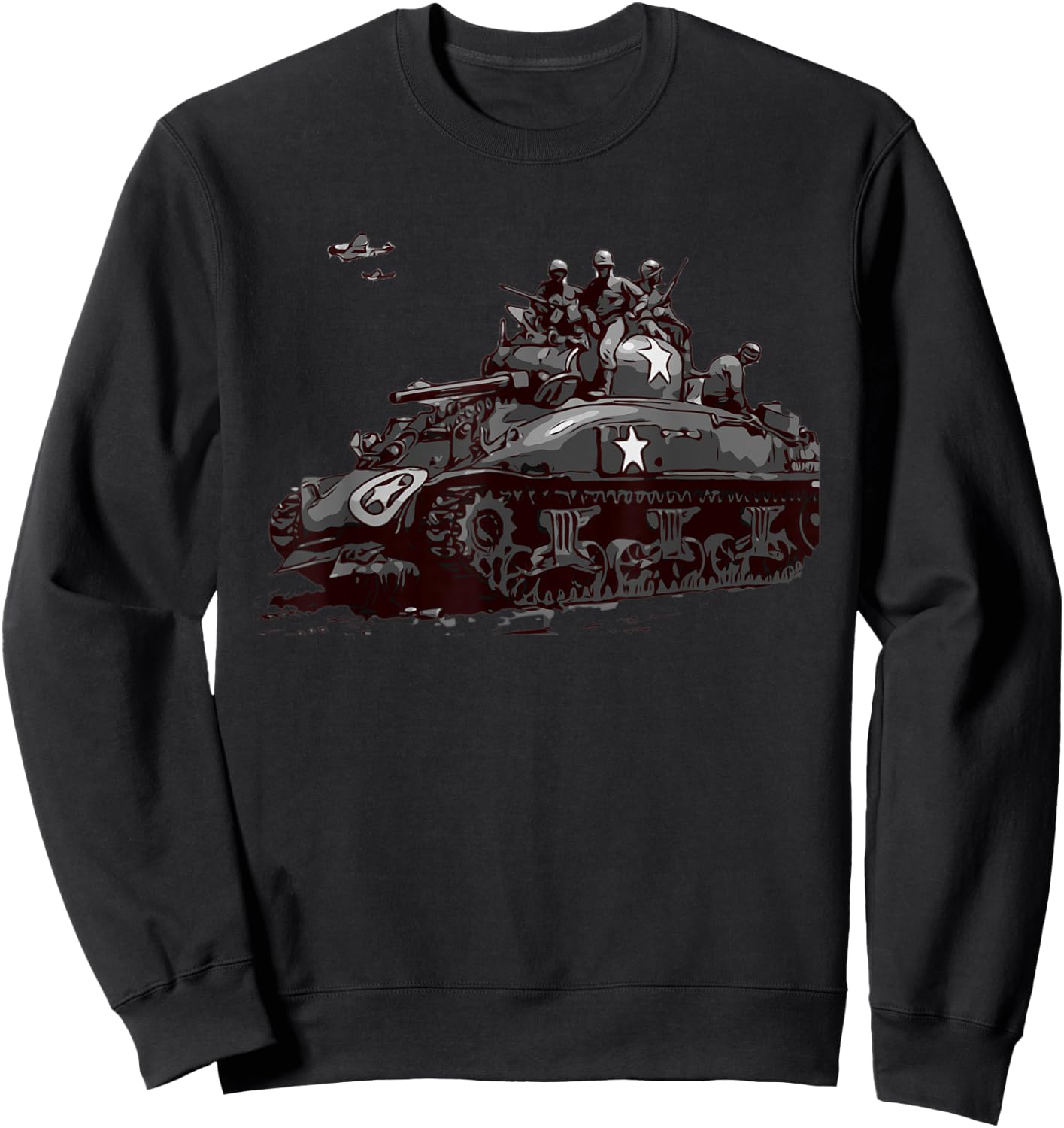 M4 Sherman Medium Tank WW2 Armored Vehicle Sweatshirt - Sweatshirt | Black