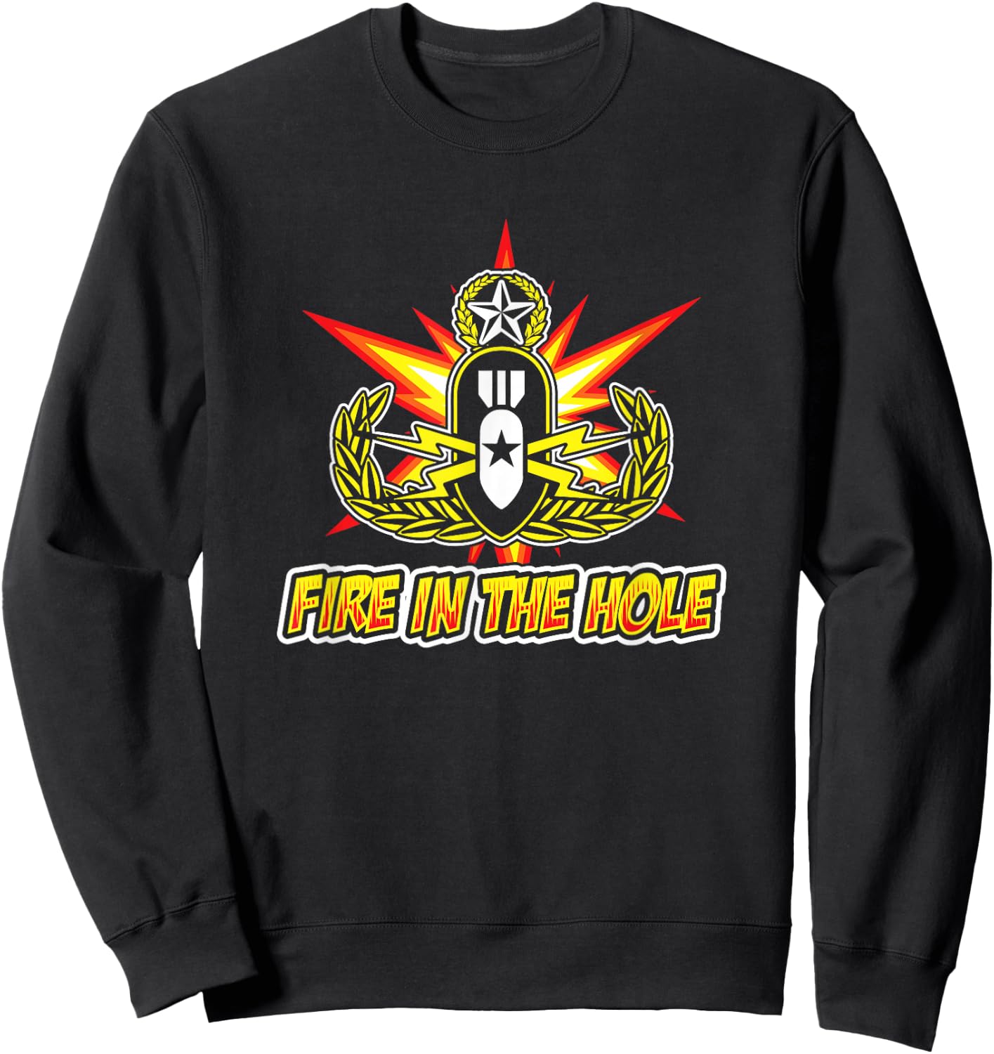 EOD Explosive Ordnance Disposal Badge Sweatshirt - Sweatshirt | Black
