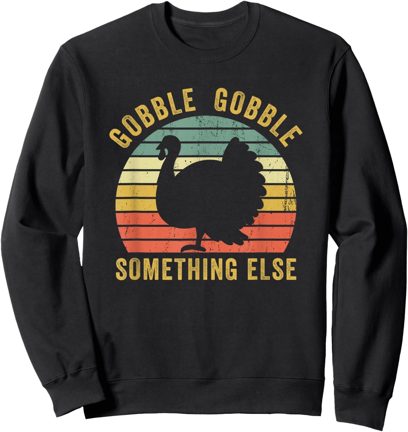 Save A Turkey Thanksgiving Gobble Trot Vegan Funny Sweatshirt - Sweatshirt | Black