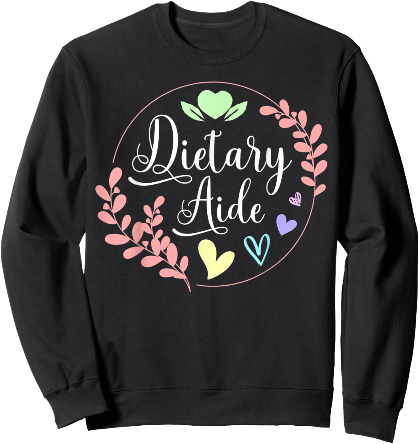Dietary Aide Heart Sweatshirt - Sweatshirt | Black