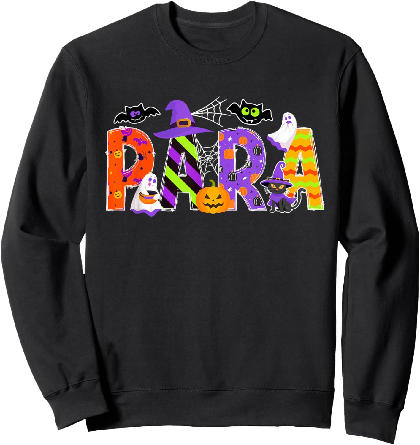 Spooky Para Halloween Paraprofessional Sweatshirt - Sweatshirt | Black