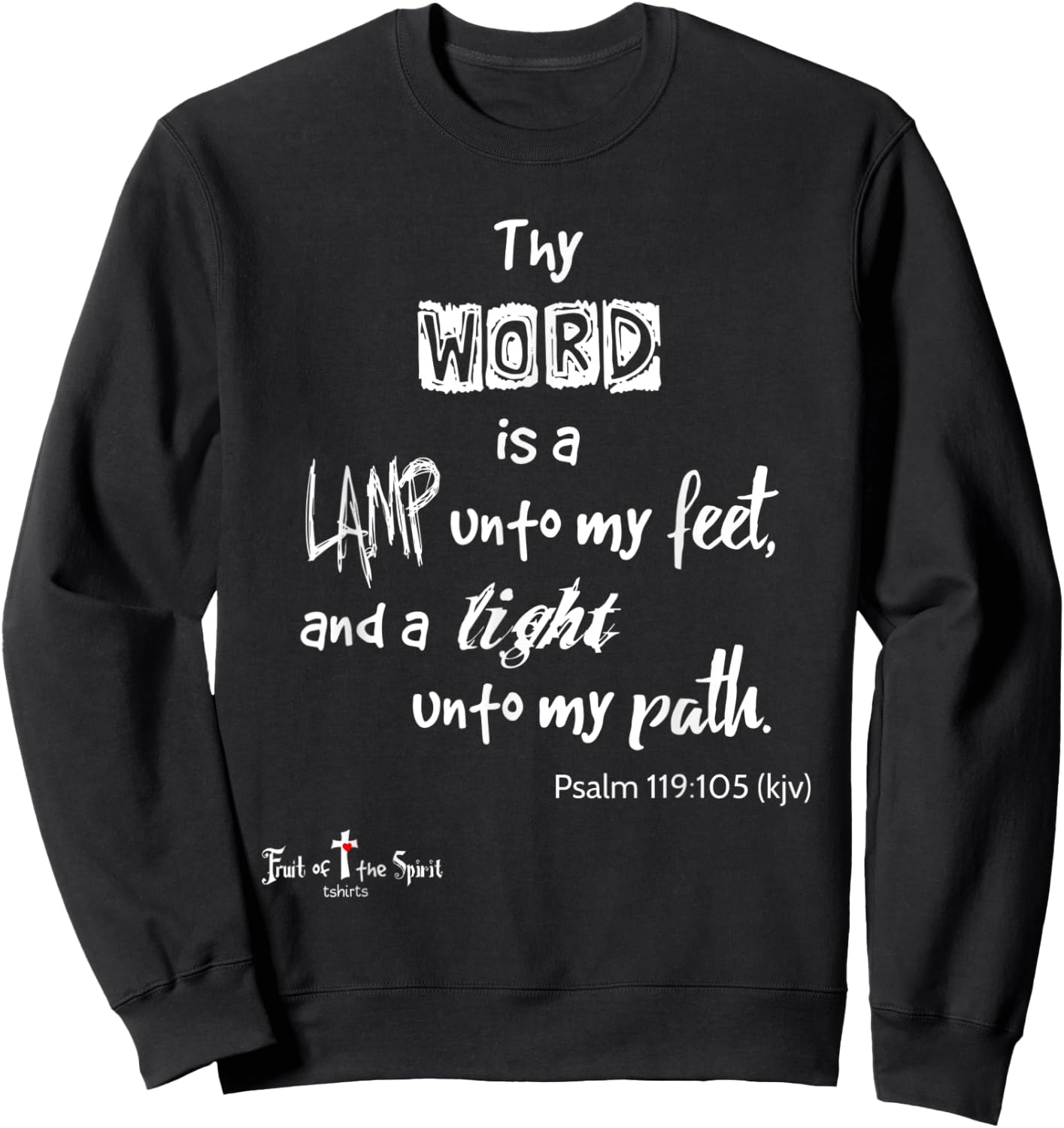 Thy word is lamp unto feet Psalm 119:105 Christian Sweatshirt - Sweatshirt | Black