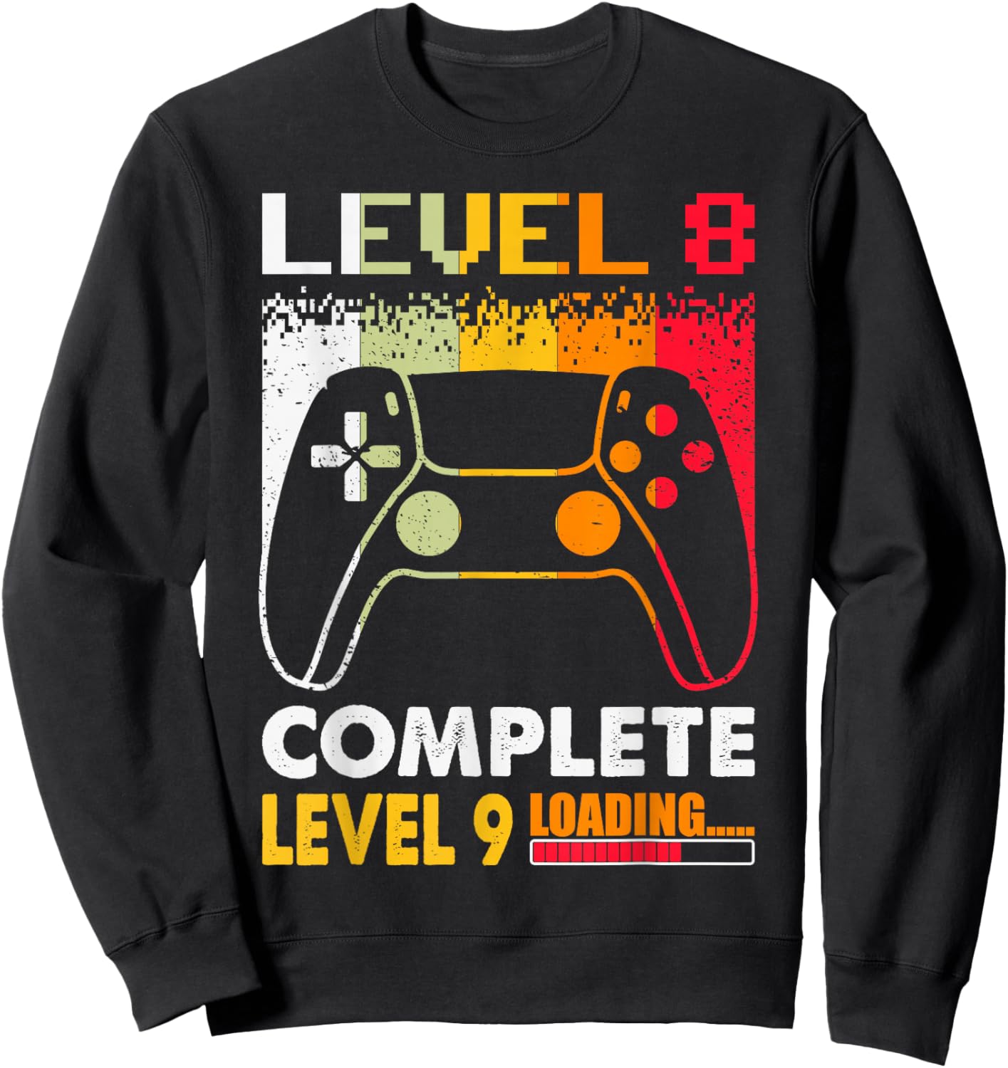 Level 8 Complete Level 9 Loading 8th Wedding Anniversary Sweatshirt - Sweatshirt | Black