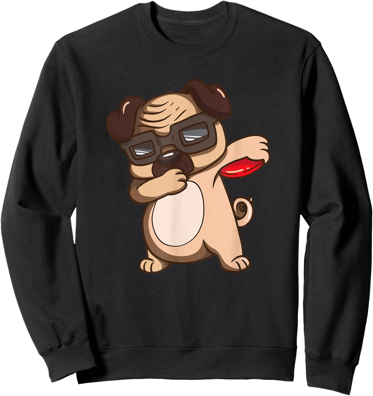 Disc Golf Pug Dog Shirt Kids Funny Disc Golf Gifts Sweatshirt - Sweatshirt | Black