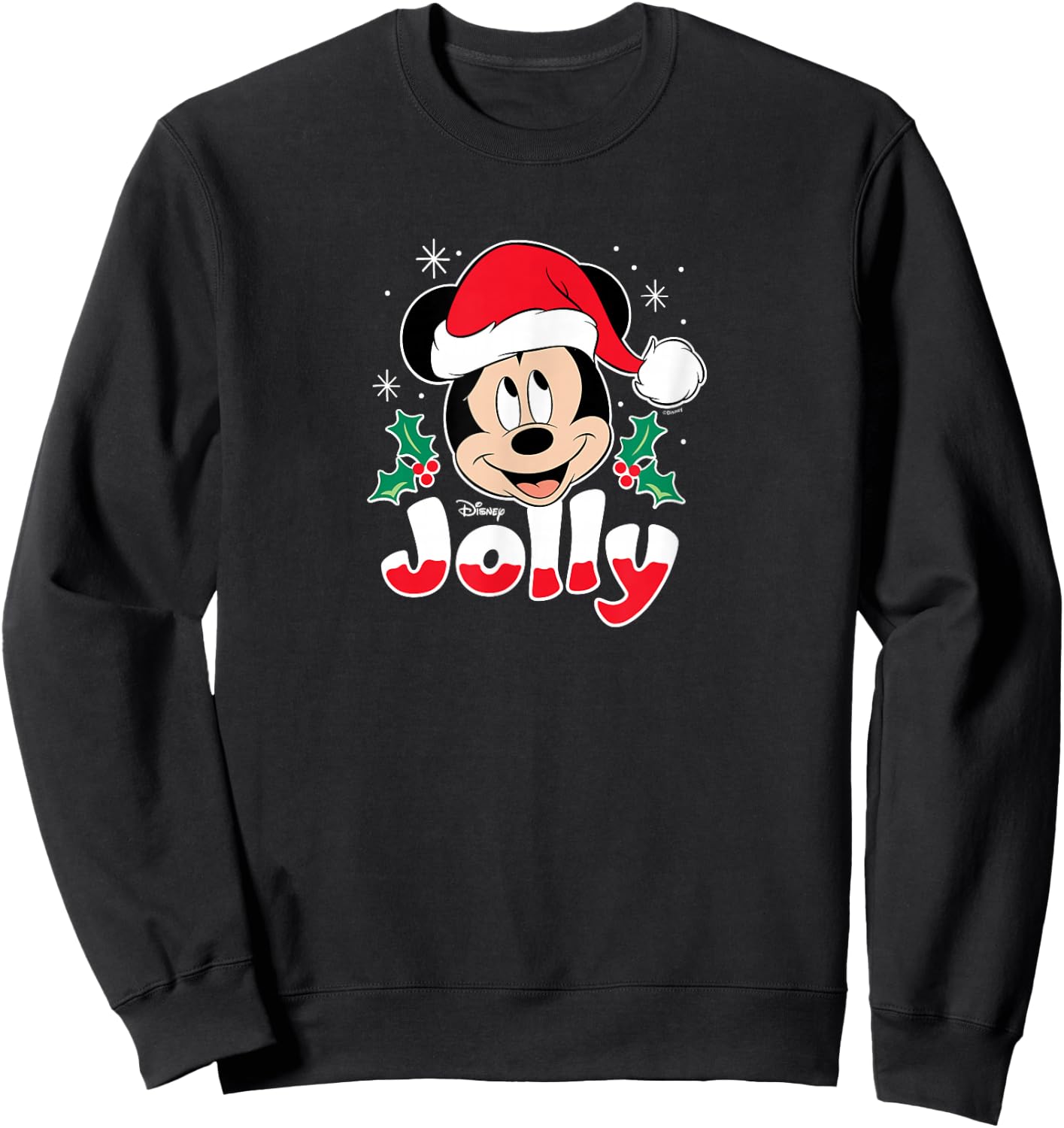 Disney - Mickey Jolly Christmas Santa Sweatshirt - Sweatshirt | Black