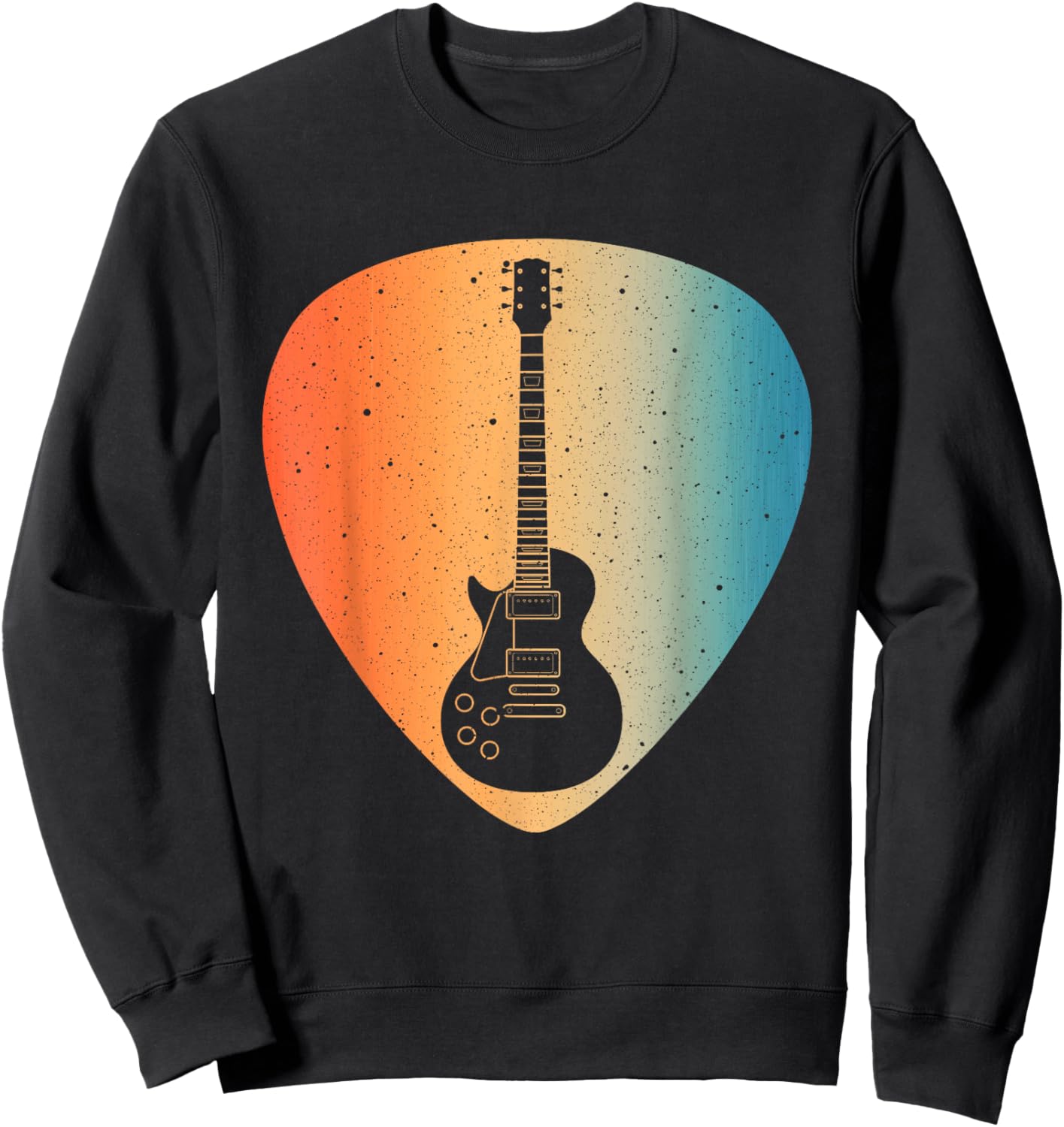 Cool Guitar Players Art Men Women Vintage Acoustic Guitarist Sweatshirt - Sweatshirt | Black