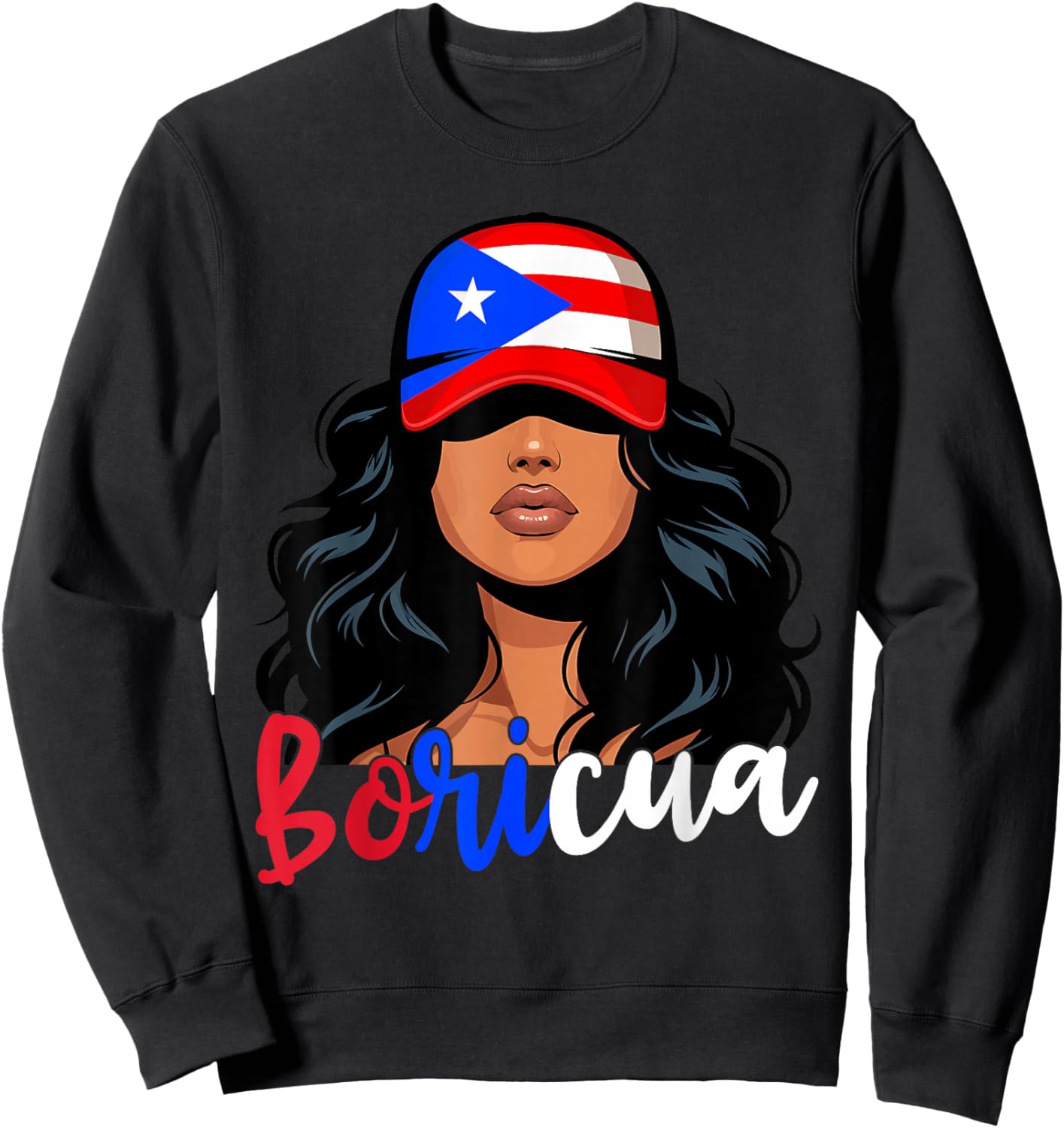 Puerto Rican Girl Puerto Rico Flag Proud Boricua Women Sweatshirt - Sweatshirt | Black