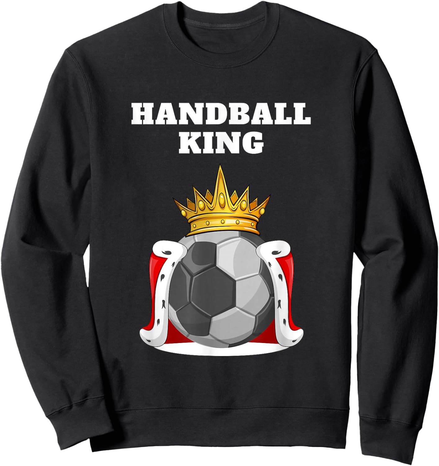 Handball Shirts for Boys | Boys Handball | Handball King | Black | Small | Short Sleeve Sweatshirt - Sweatshirt | Black