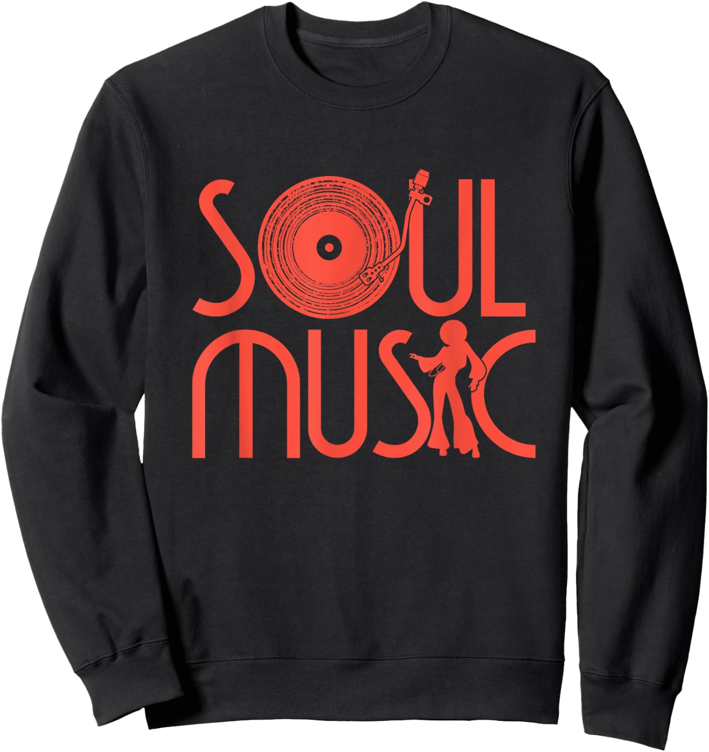 Funk Shirt Vintage 70s Costume Music Turntable | Rare Soul Sweatshirt - Sweatshirt | Black