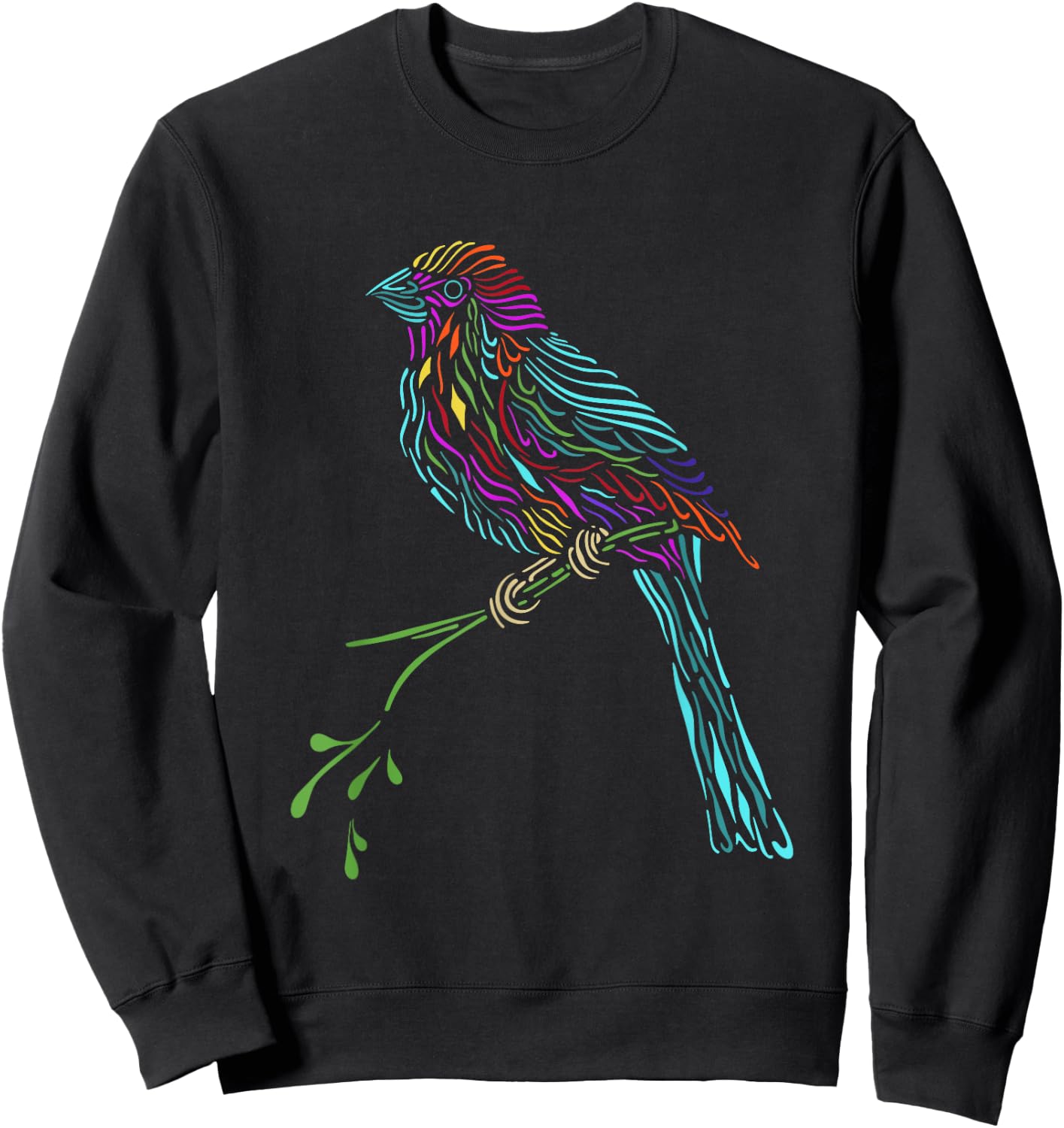 Birdwatcher Colourful Bird Watching Parrot Budgie Sweatshirt - Sweatshirt | Black
