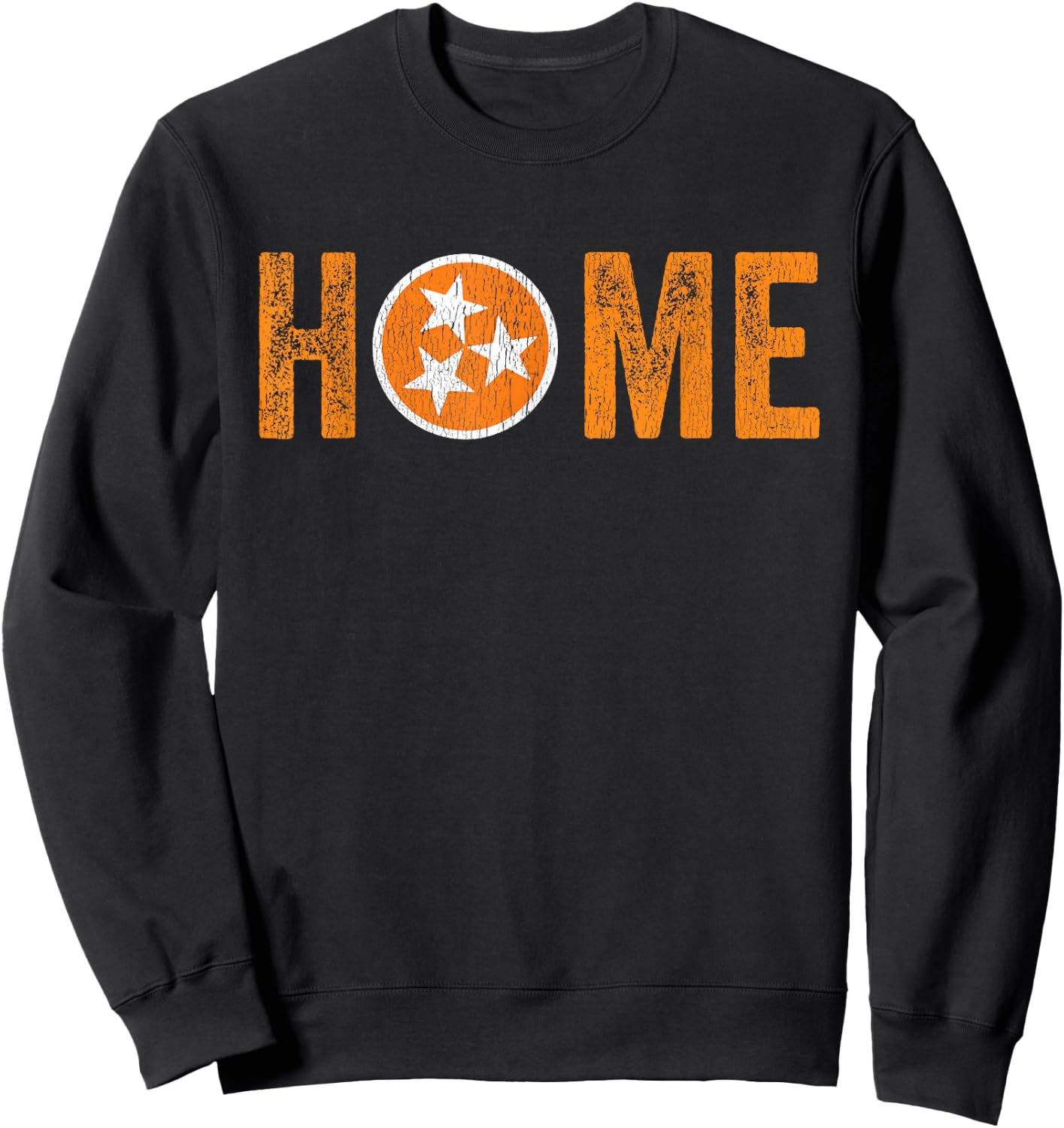 Home Tennessee Orange Tristar Nashville TN Vintage State Sweatshirt - Sweatshirt | Black